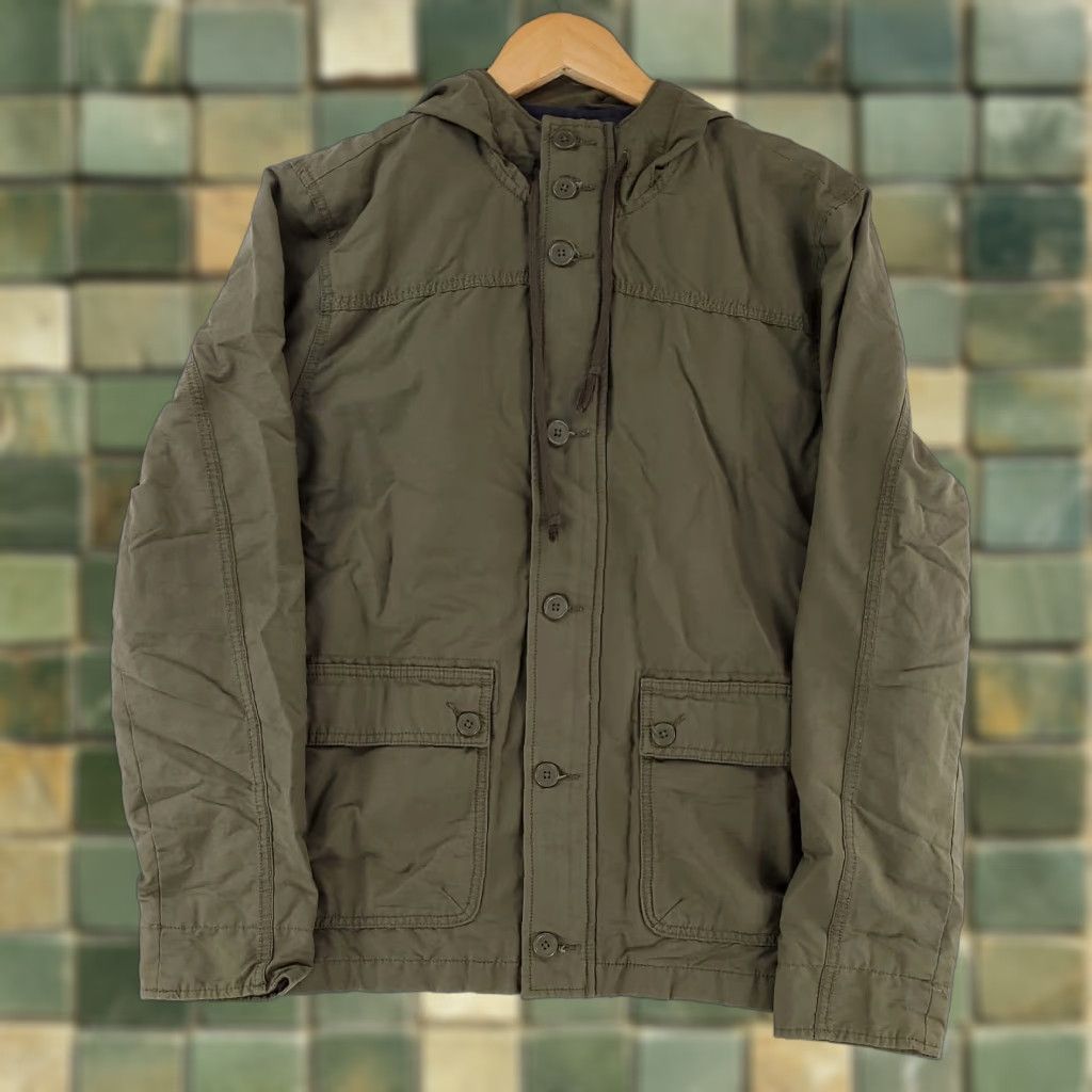 Lucky Brand Lucky Brand Military Style Hooded Full Zip Jacket Olive Green Mens M Size US M / EU 48-50 / 2 - 1 Thumbnail
