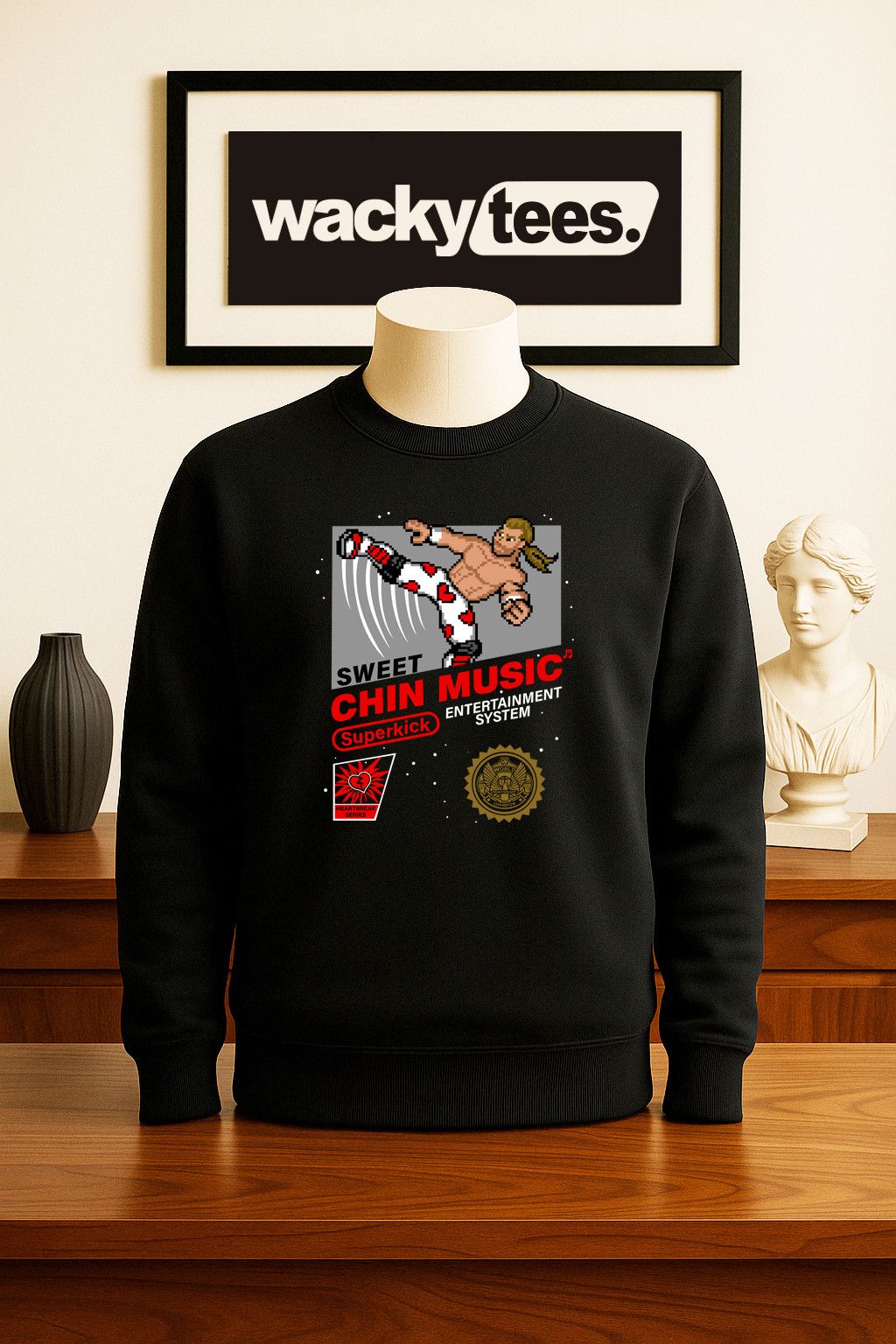 Other Sweet Chin Music Shawn Michaels Wrestling 8-Bit Tee Shirt Size US L / EU 52-54 / 3 - 3 Thumbnail