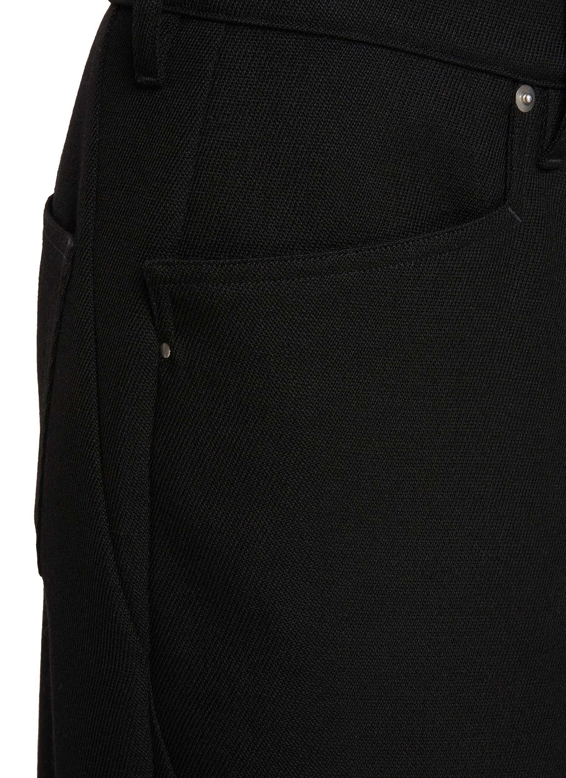 Rick Owens o1y0126 Denim Mini Skirt in Black Size 29" - 4 Thumbnail