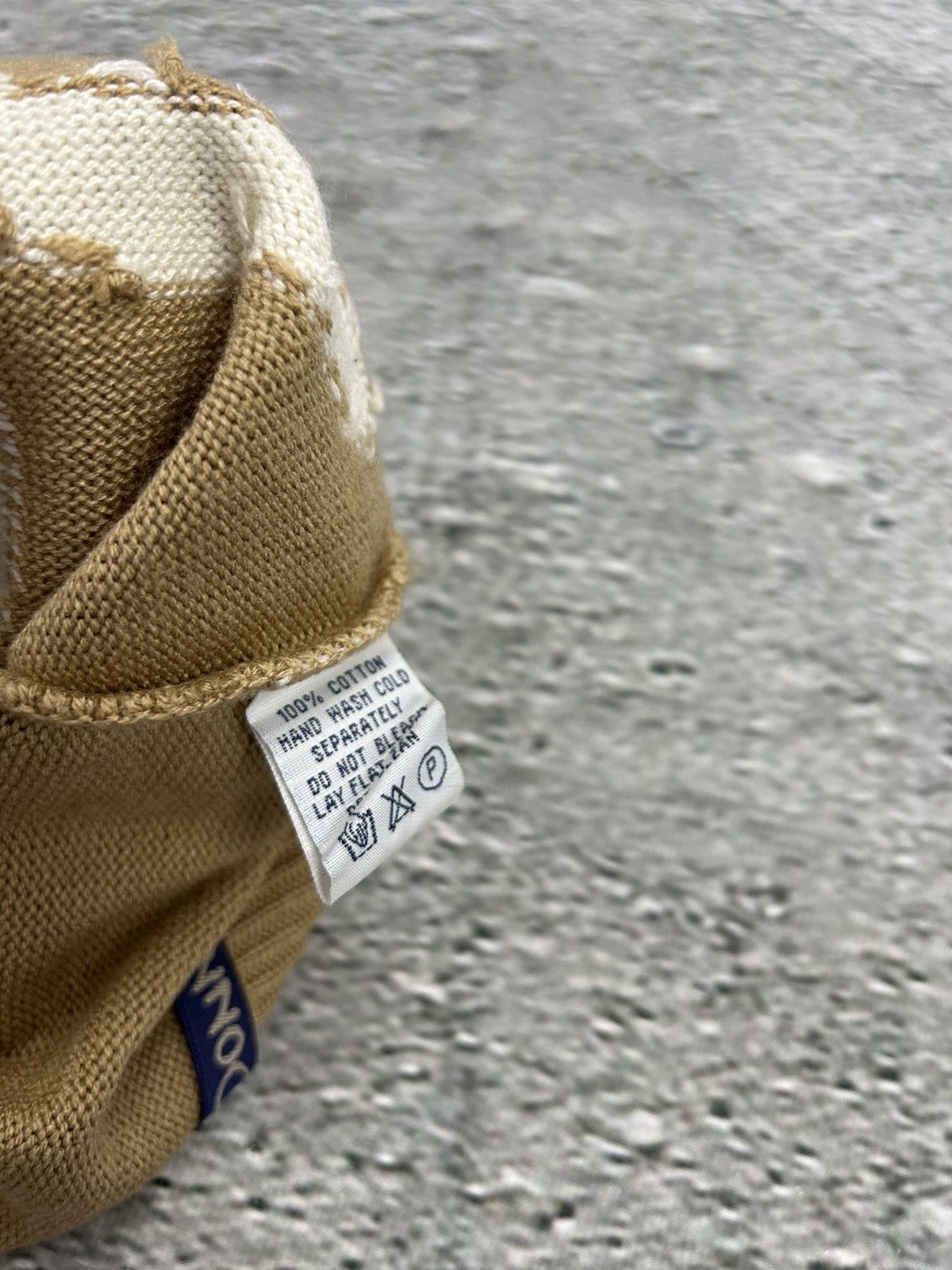 Evisu × Vintage Evisu Donna beanie Y2K seagull big Logo beige white Size ONE SIZE - 4 Thumbnail