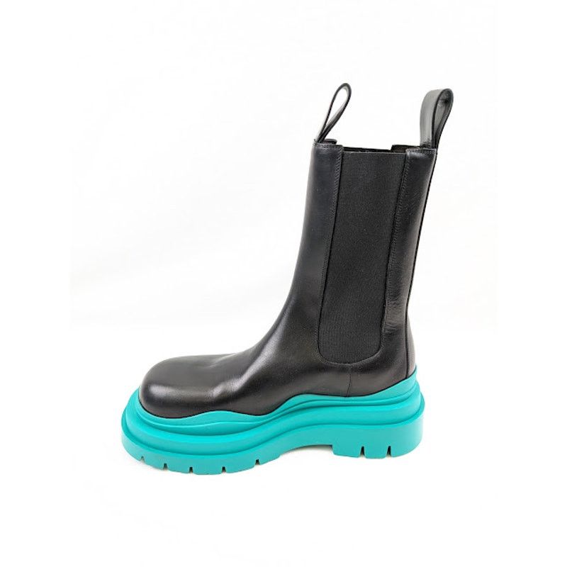 Bottega Veneta o1rshd1 Tire High Boots in Black w/ Bright Green Sole Size US 9.5 / EU 42-43 - 8 Thumbnail