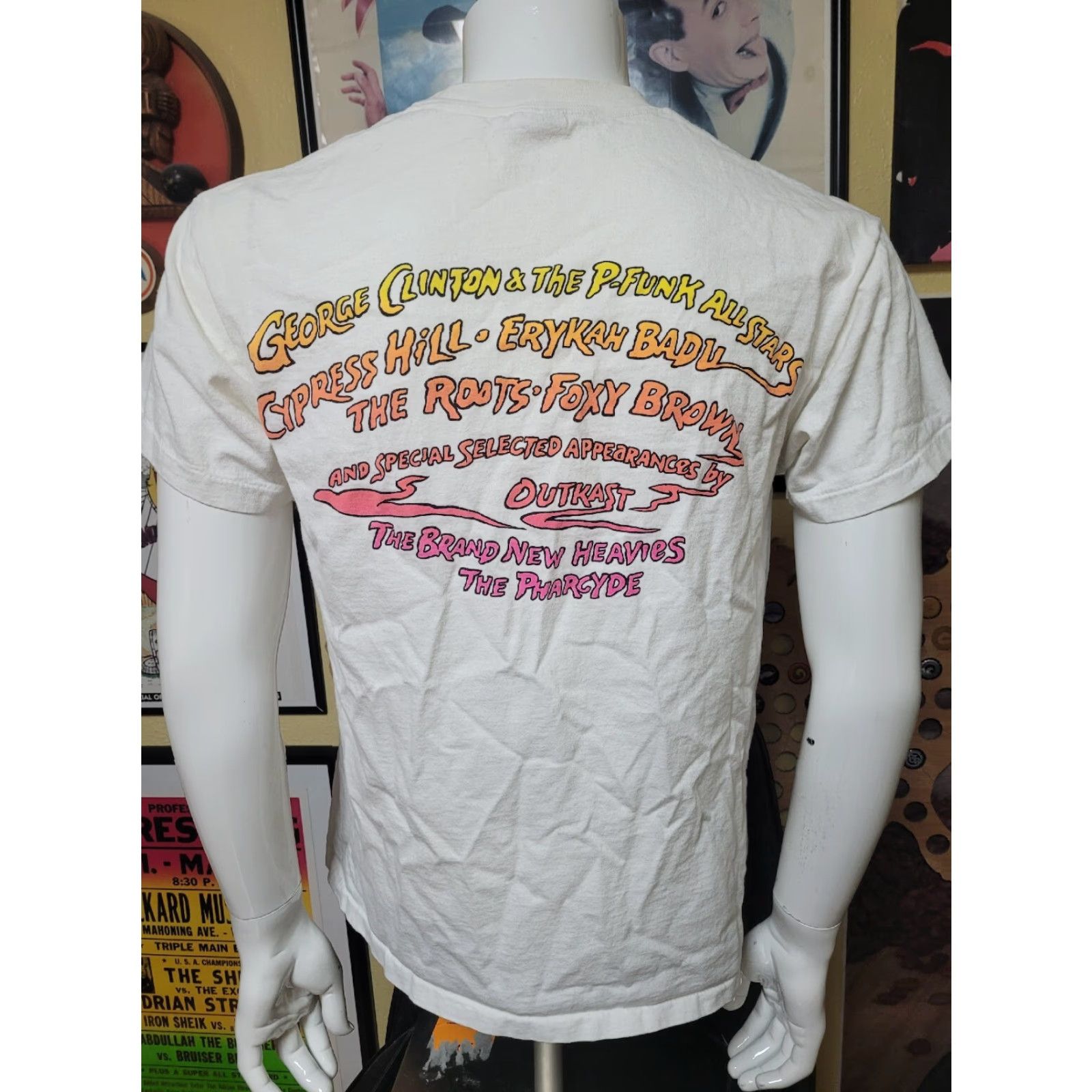 Anvil VINTAGE 1997 SMOKIN GROOVES FESTIVAL T Shirt Cypress Hill Roots Men L White Short Sleeve 100% Cotton Size US L / EU 52-54 / 3 - 2 Thumbnail
