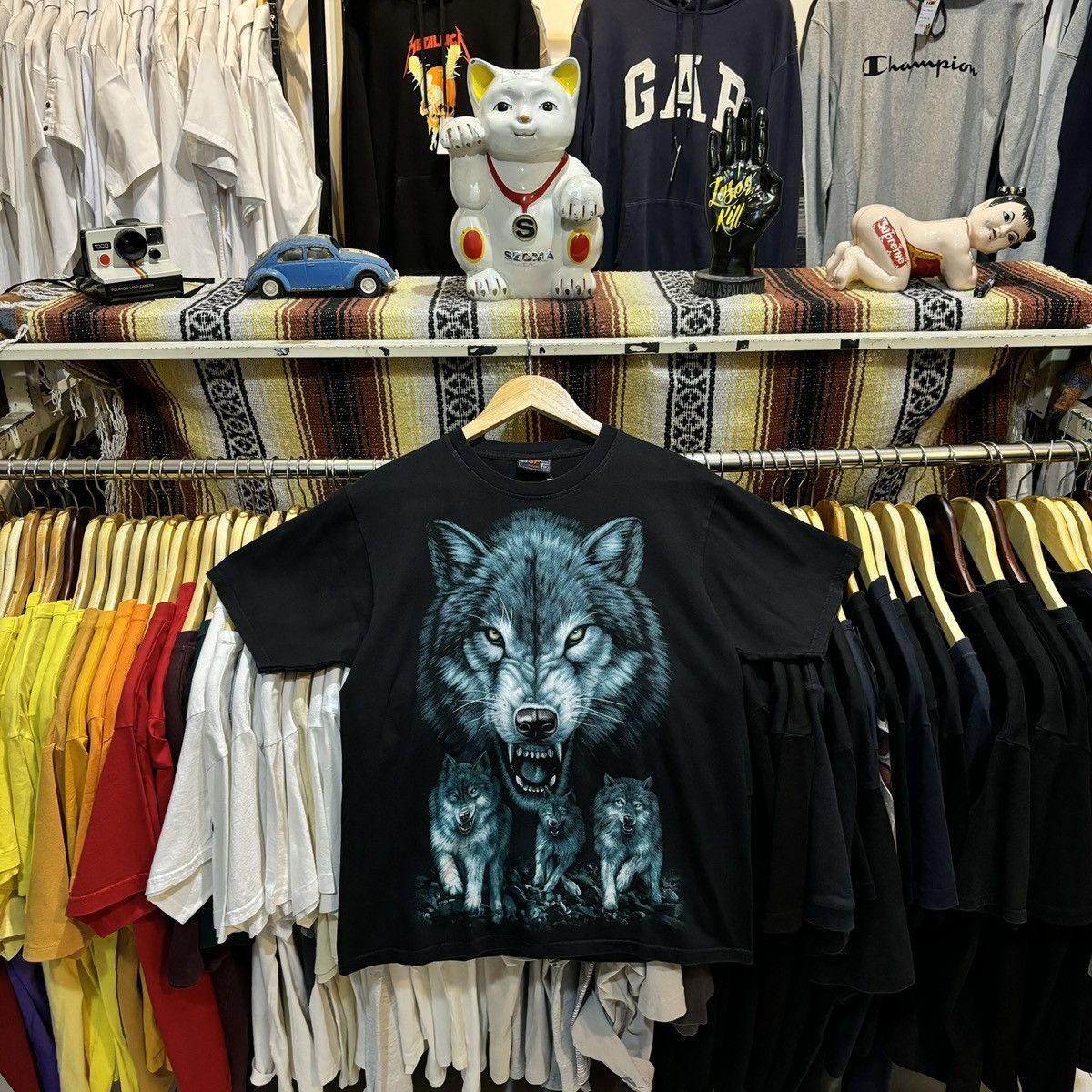 If Six Was Nine × Le Grande Bleu (L.G.B.) wolf's vintage tee Size US M / EU 48-50 / 2 - 1 Thumbnail