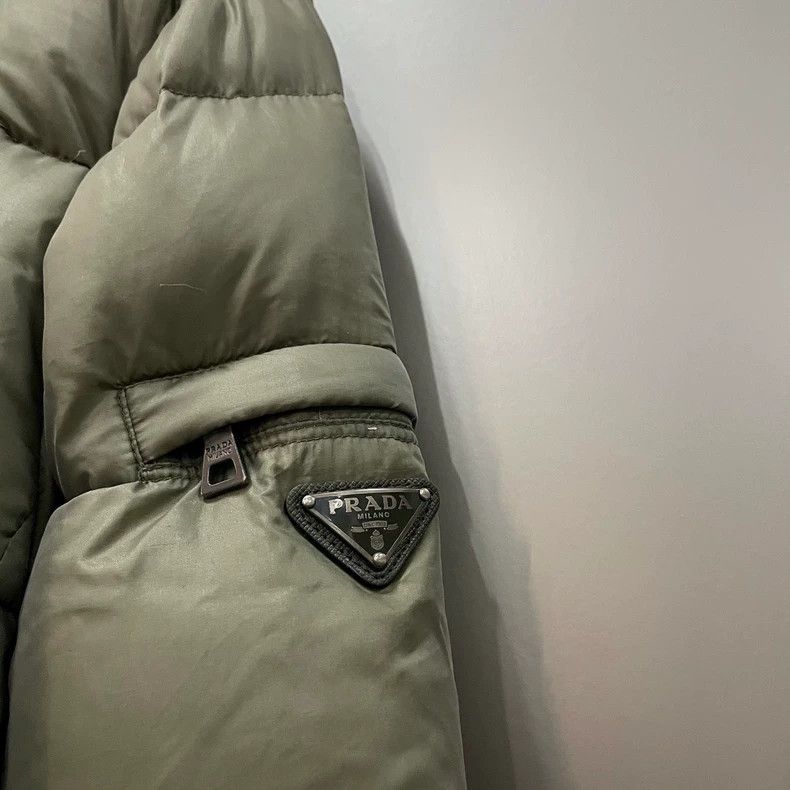 Prada Prada Gray-green triangle down jacket 2502-Nextarrow Size US M / EU 48-50 / 2 - 2 Thumbnail