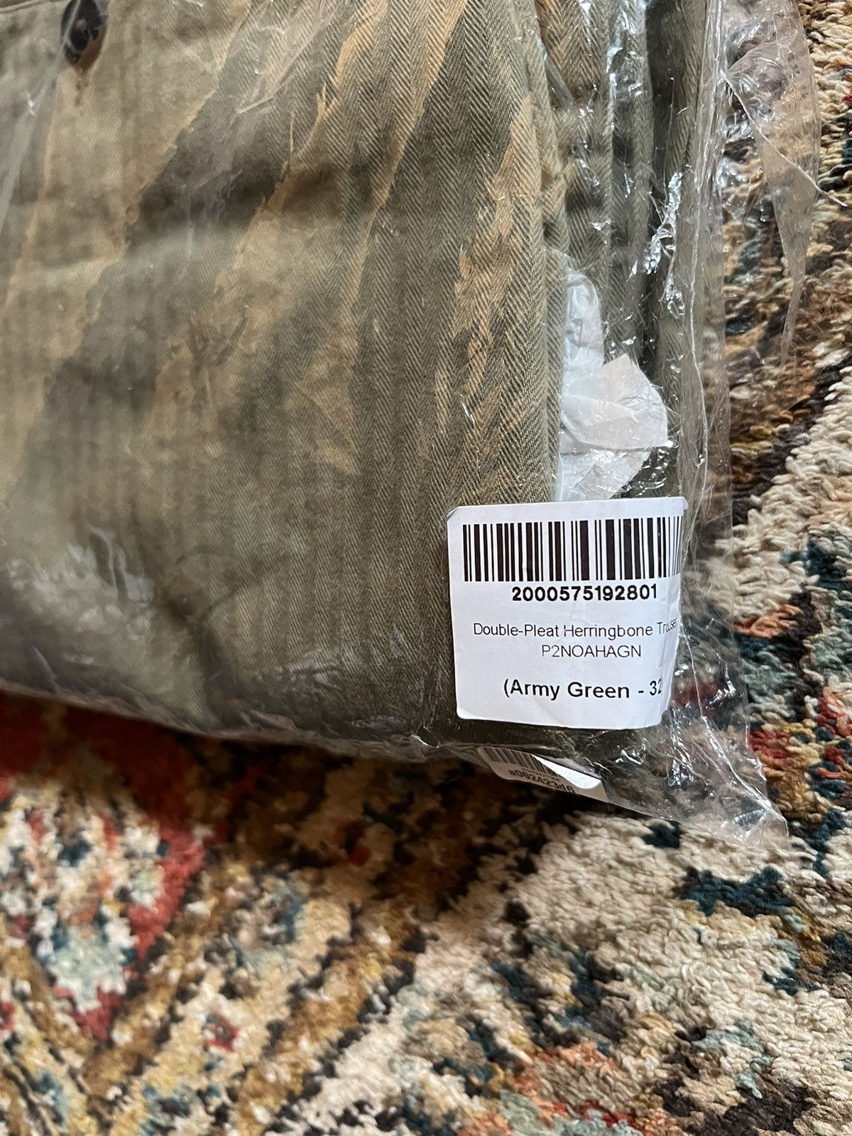 Noah Classic Double-Pleat Herringbone Pant | Grailed
