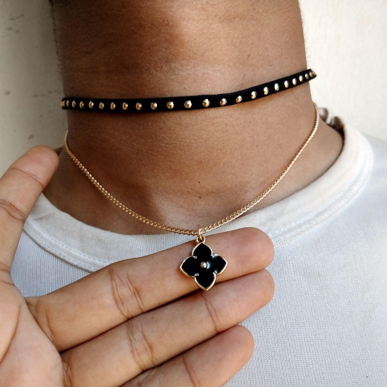 Other Retro Double Layer Metal Chain Pendant Necklace Size ONE SIZE - 1 Thumbnail