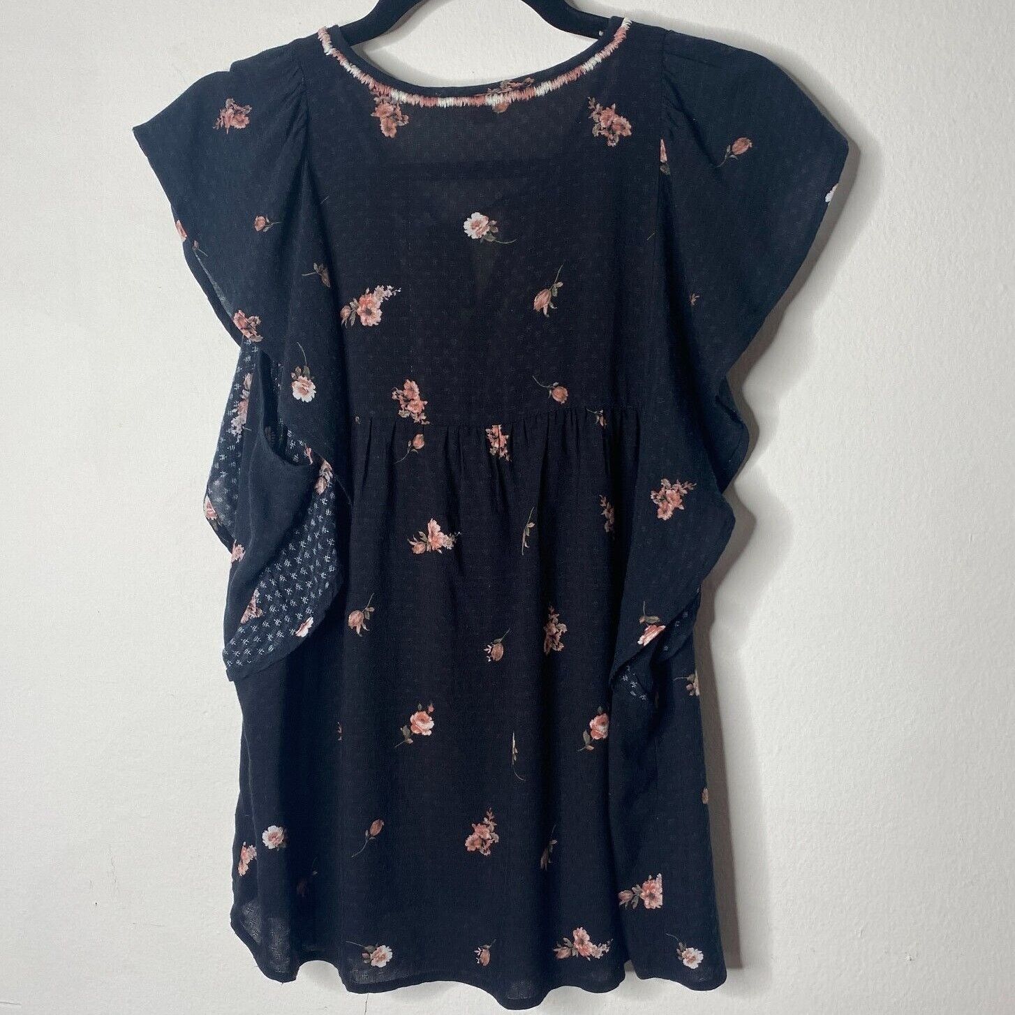 Other Lovestitch Black Multi Floral Aztec Tie Sleeveless Top S Size S / US 4 / IT 40 - 2 Thumbnail