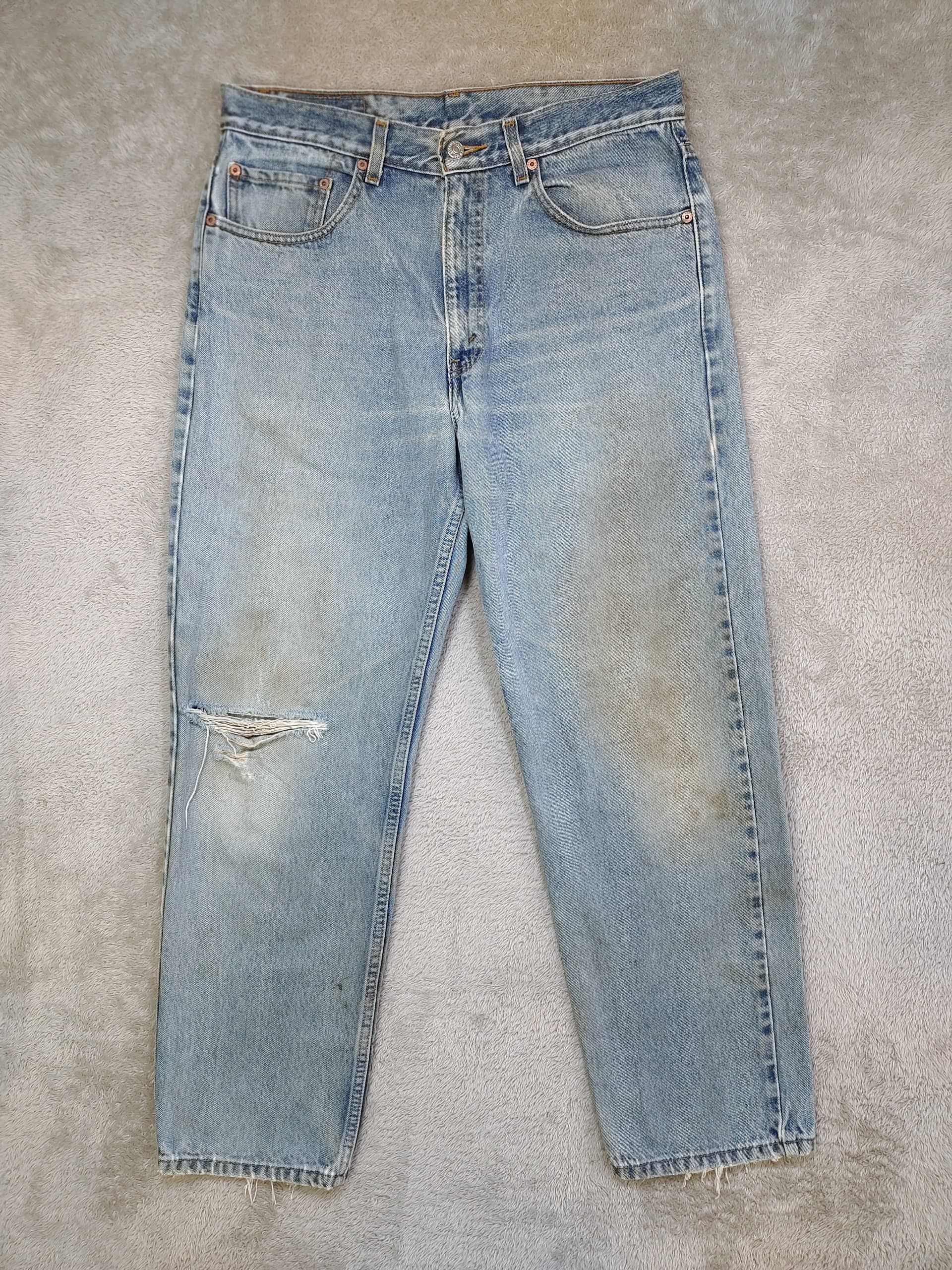 Levi's Vintage Levi’s 550 Relaxed Fit Distressed Light Wash Jeans Size US 34 / EU 50 - 1 Thumbnail