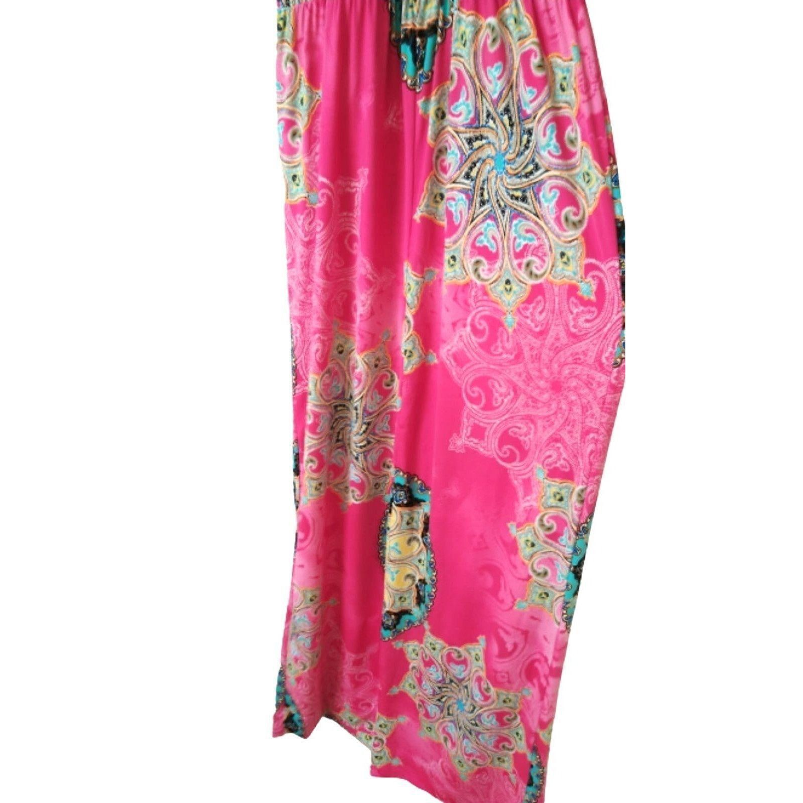 The Unbranded Brand Winwin apparel pink mandala maxi dress sleeveless A line L Size L / US 10 / IT 46 - 4 Thumbnail