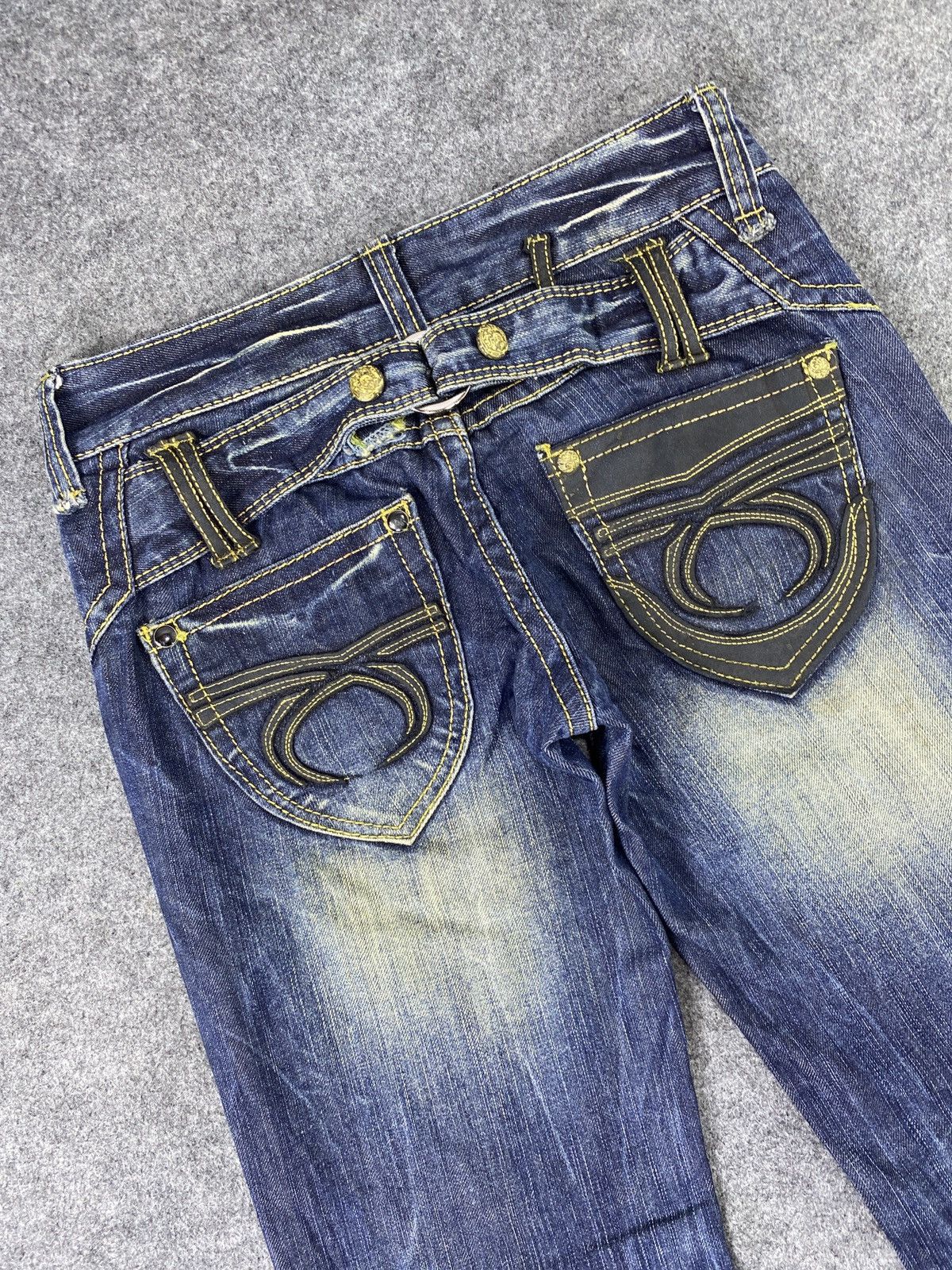 Japanese Brand Red Pepper Blue Wash Bootcut Jeans - J1053 Size 29" - 5 Thumbnail
