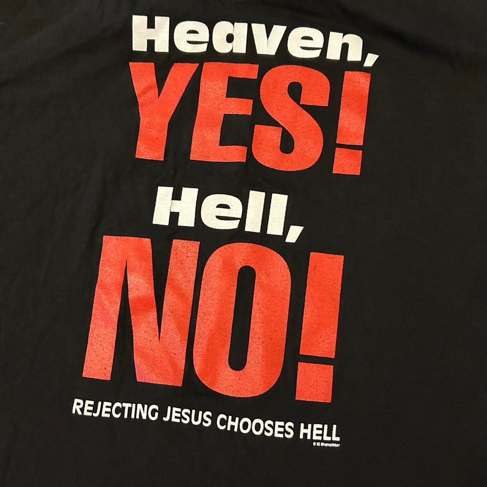 Hanes Rare 1990s hell or heaven tee Size US XL / EU 56 / 4 - 5 Thumbnail