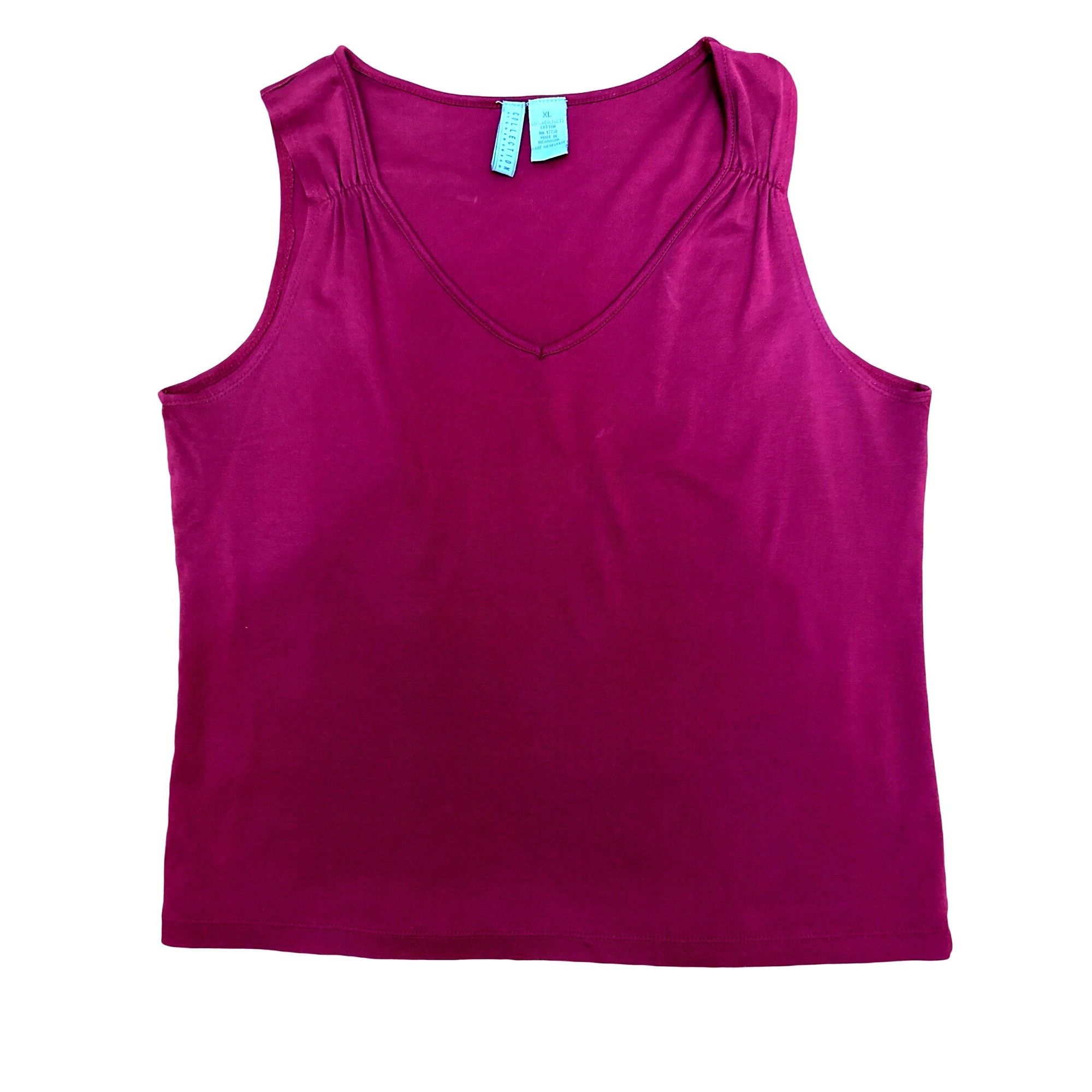 Cherokee Collection by Cherokee XL Burgundy Dressy Sleeveless V Neck Size XL / US 12-14 / IT 48-50 - 8 Thumbnail