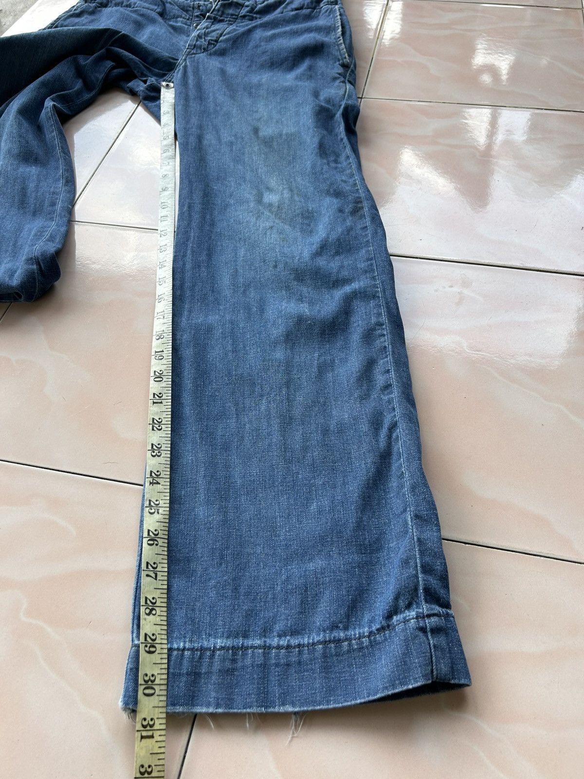 Lee × N.Hoolywood Double Waist Distressed Denim Pant Size US 32 / EU 48 - 9 Thumbnail