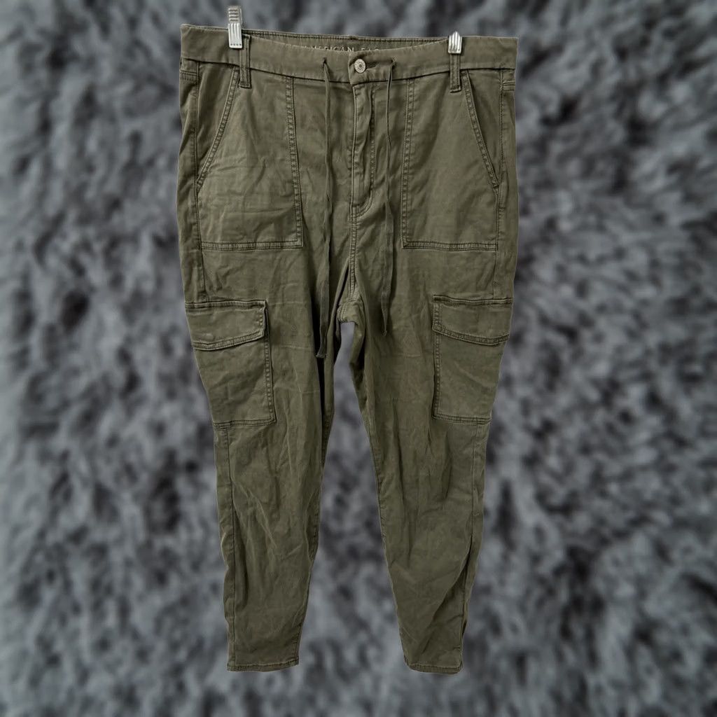 American Eagle Outfitters VINTAGE American Eagle Outfitters Curvy Super Hi-Rise Jegging Womens 16x30 Green Cargo Pants NWT Size 24" / US 00 / IT 34 - 1 Thumbnail