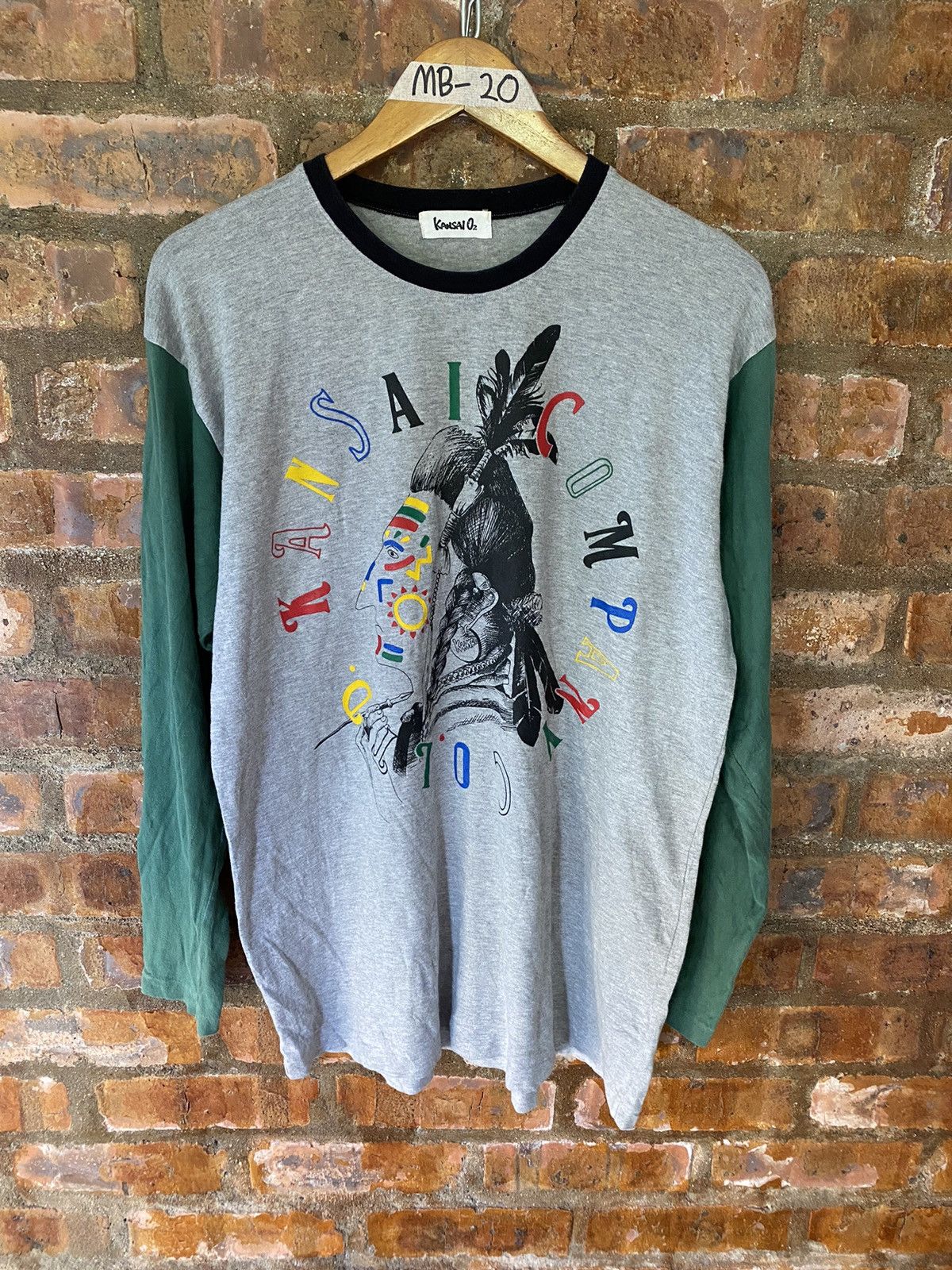 Kansai Yamamoto 🔥1990s Kansai 02 Native Americans LS Size US XL / EU 56 / 4 - 2 Thumbnail