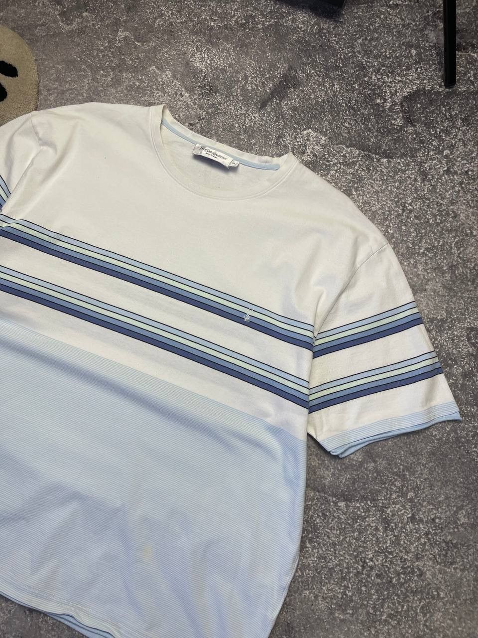 Yves Saint Laurent Yves Saint Laurent Pour Homme Striped Tee Size US XXL / EU 58 / 5 - 2 Thumbnail