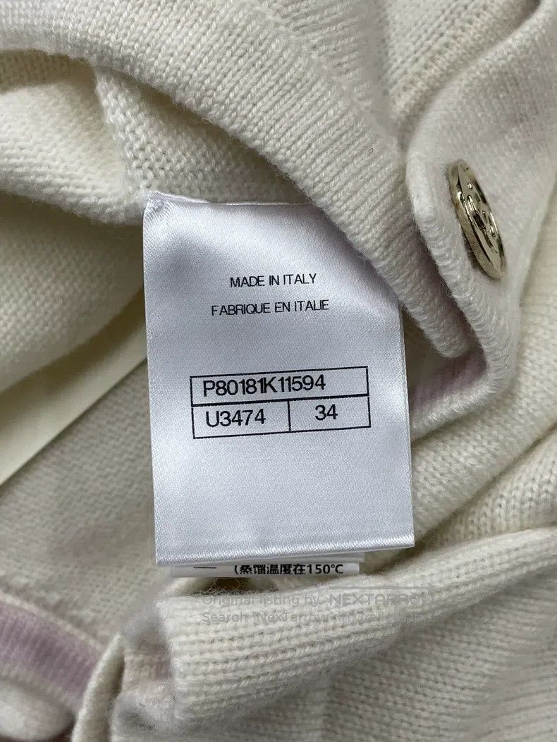 Chanel Chanel 25B white knitted cashmere jumpsuit Size 42" / US 20 - 5 Thumbnail