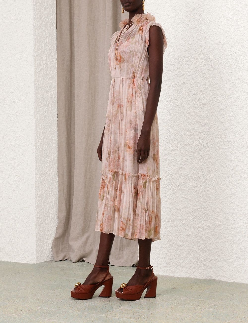 Zimmermann oc11z0925 Illustration Flutter Dress in Multicolor Size XS / US 0-2 / IT 36-38 - 3 Thumbnail