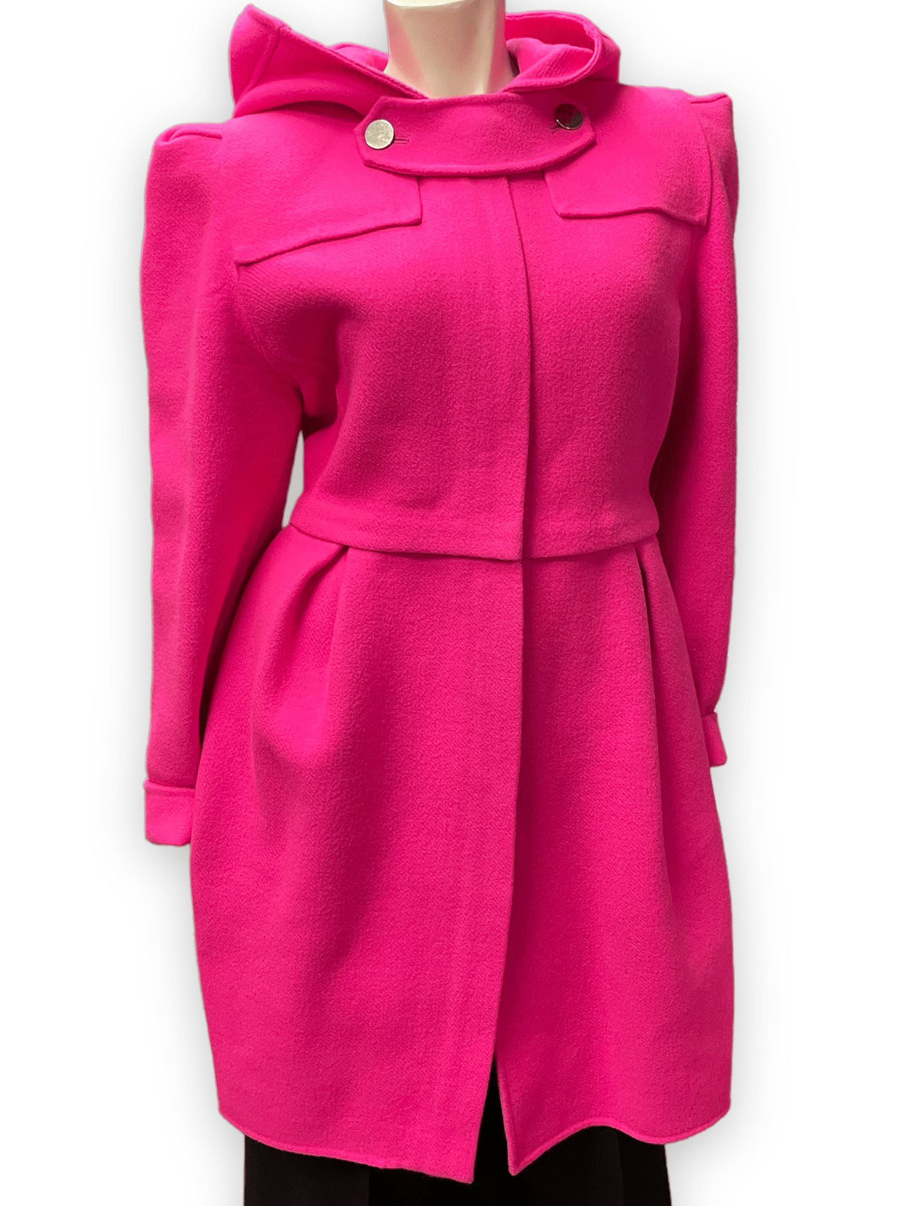 Marc Jacobs Fall 2009 Marc Jacobs Hot Pink Hooded Wool Coat Size S Size S / US 4 / IT 40 - 1 Thumbnail