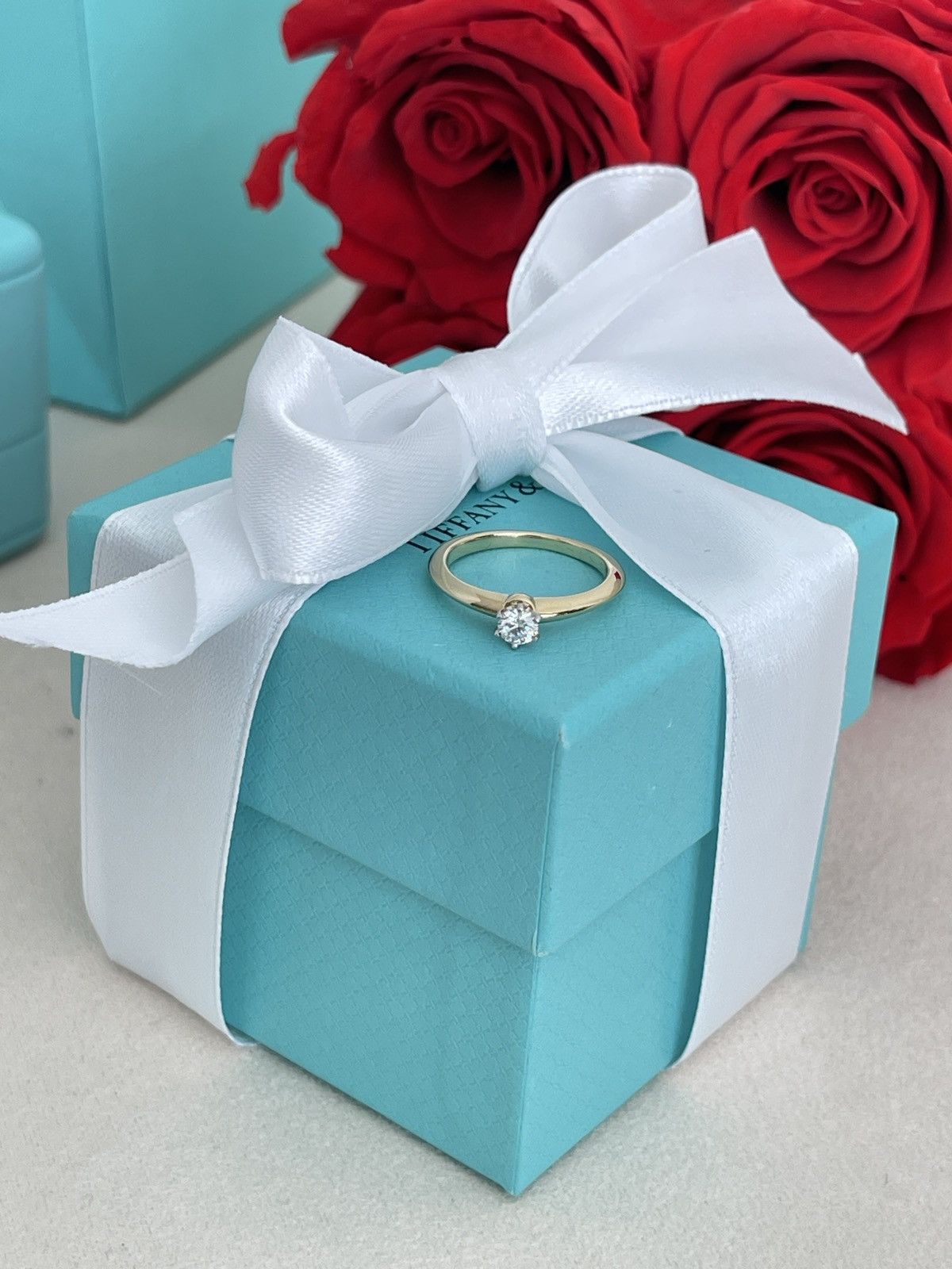 Tiffany & Co. Tiffany & Co. Solitaire YG Diamond Ring .18ct sz 4.5 Size ONE SIZE - 12 Thumbnail