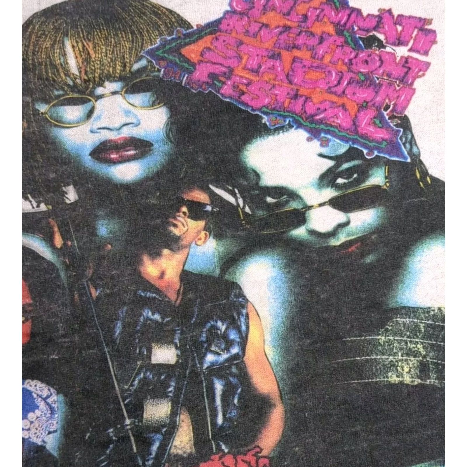 Jerzees VINTAGE Salt & Pepa R. Kelly 1994 USA Cincinnati Single Stitch XL Tee Shirt JERZEES Rap Mens Size US XL / EU 56 / 4 - 7 Thumbnail