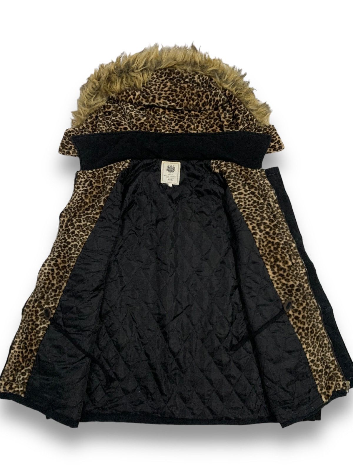 14th Addiction Japanese Black Thread Multipockets Faux Fur Leopard Jacket Size US M / EU 48-50 / 2 - 3 Thumbnail