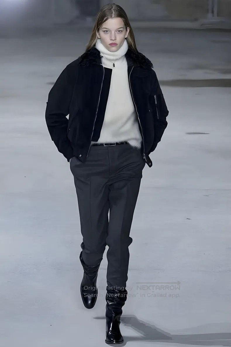 Saint Laurent Paris Saint Laurent Paris White Wool and Mohair High-neck Sweate Size S / US 4 / IT 40 - 9 Thumbnail