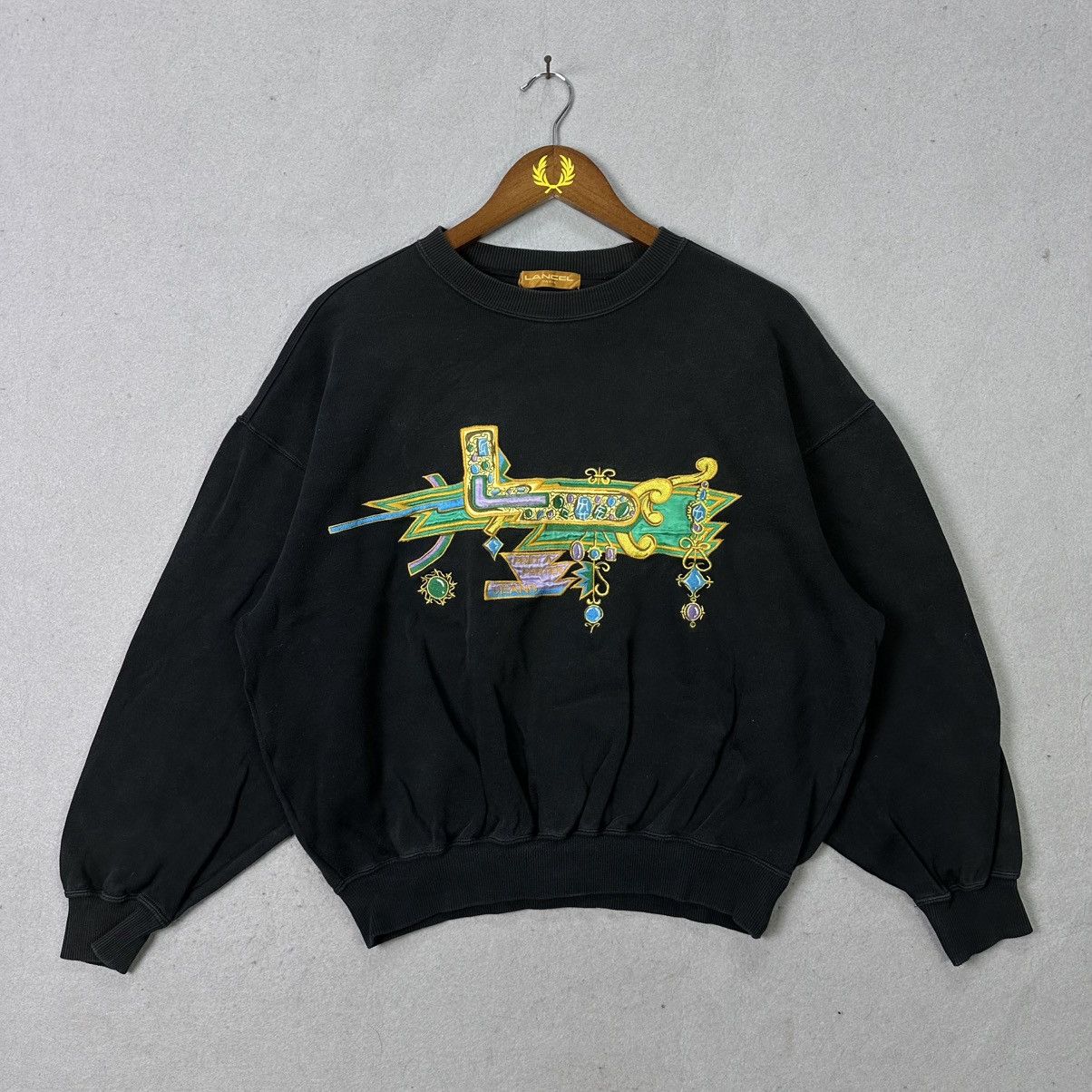 Lancel Vintage Lancel Paris Cropped Sweatshirt Embroidered Graphic Size US M / EU 48-50 / 2 - 1 Thumbnail