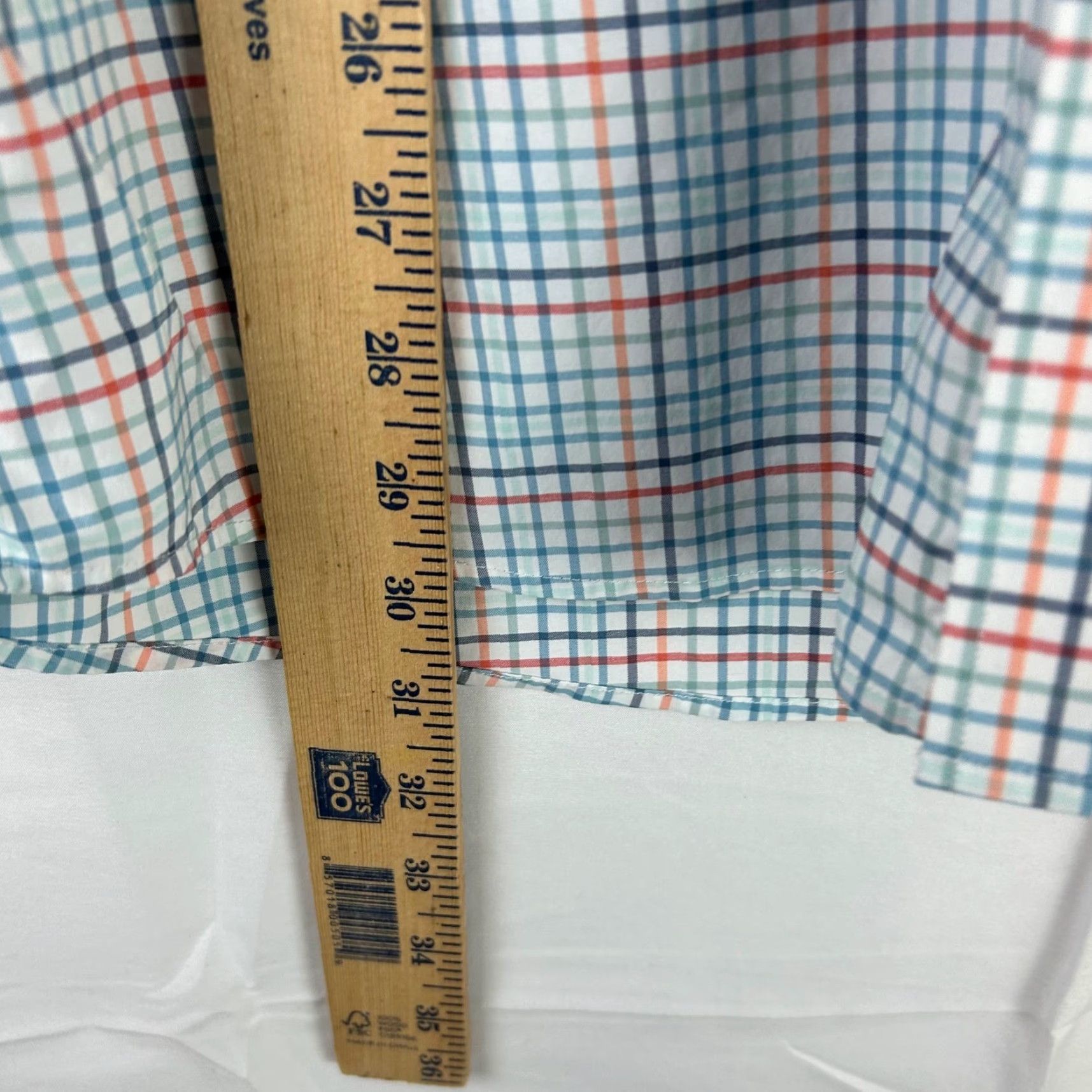 Southern Tide Southern Tide Intercoastal Shirt Mens Medium Blue Orange Plaid Performance 9136 Size US M / EU 48-50 / 2 - 4 Thumbnail