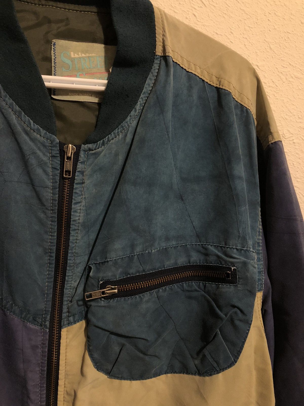 Vintage Vintage 90s Multicolour Light Bomber Jacket Size US L / EU 52-54 / 3 - 2 Thumbnail