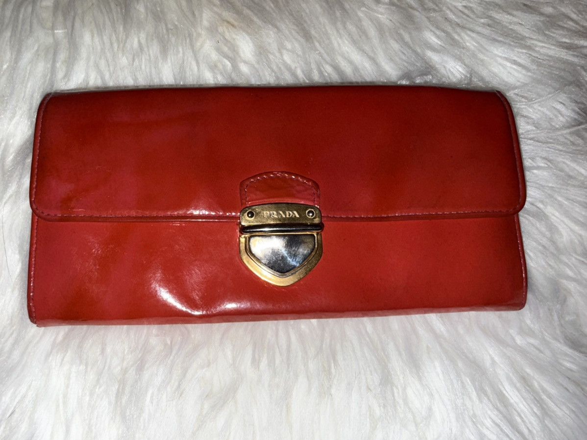 Prada Prada Bicolor Leather Long Wallet Size ONE SIZE - 2 Thumbnail