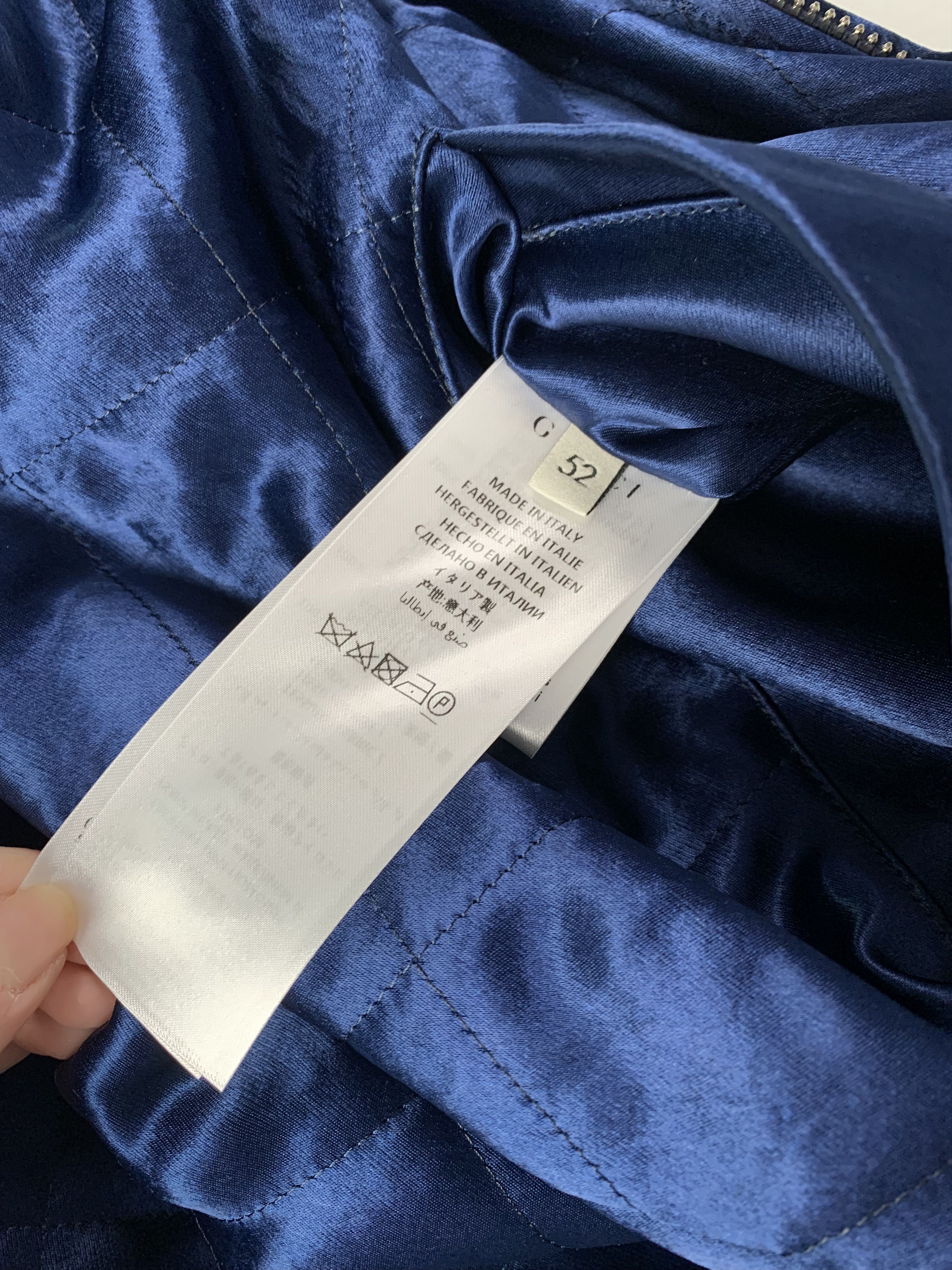 Gucci Gucci Blue & Red Silk Bomber Jacket Size US L / EU 52-54 / 3 - 10 Thumbnail