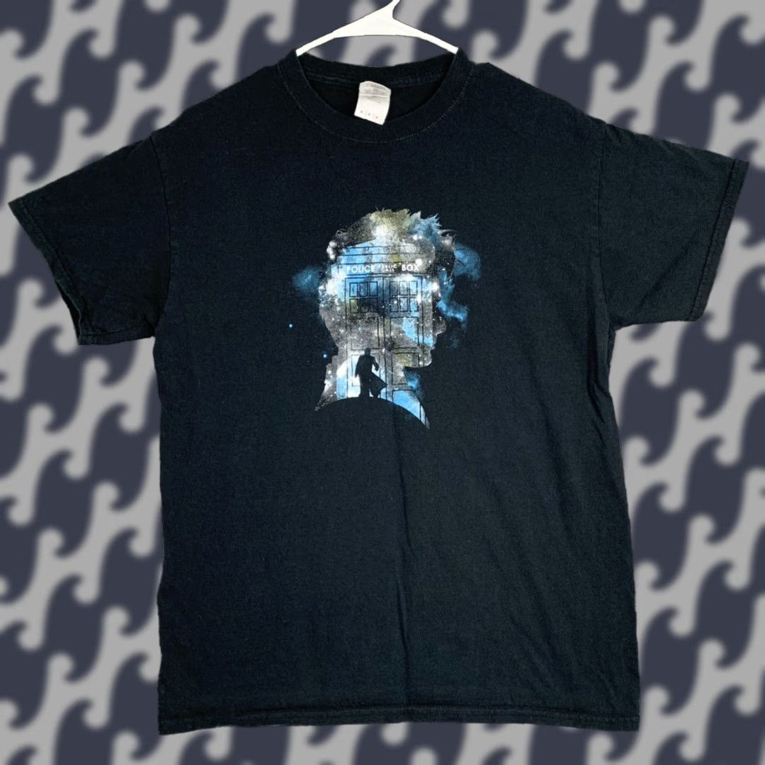 Silhouette Doctor Who Shirt Mens Medium Black Silhouette Police Box TV Show Fan T-Shirt Size US M / EU 48-50 / 2 - 1 Thumbnail
