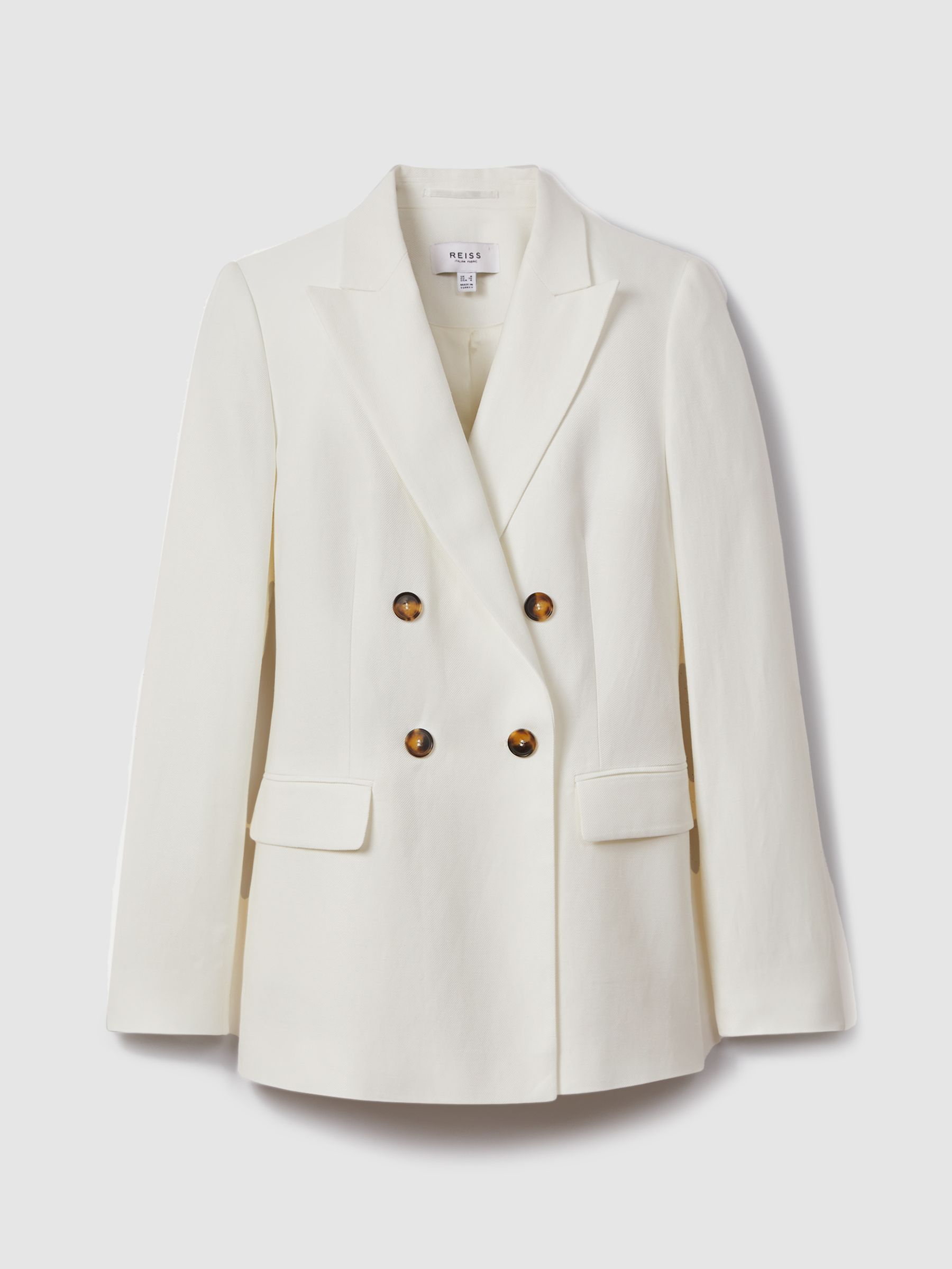 Reiss Reiss Willow Regular Linen Blend Double Breasted Blazer Size M / US 6-8 / IT 42-44 - 1 Thumbnail