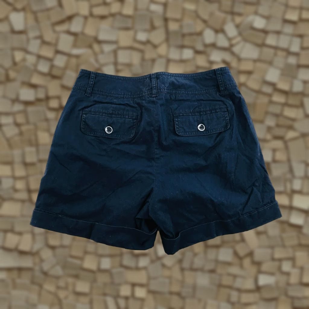 Dockers DOCKERS Shorts Women Navy Blue Dress Shorts Curvy Mid Rise 4 Regular Chino Cotton Spandex Flat Front Casual Travel Modern Vintage: No Size 4XL / US 24-26 - 1 Thumbnail