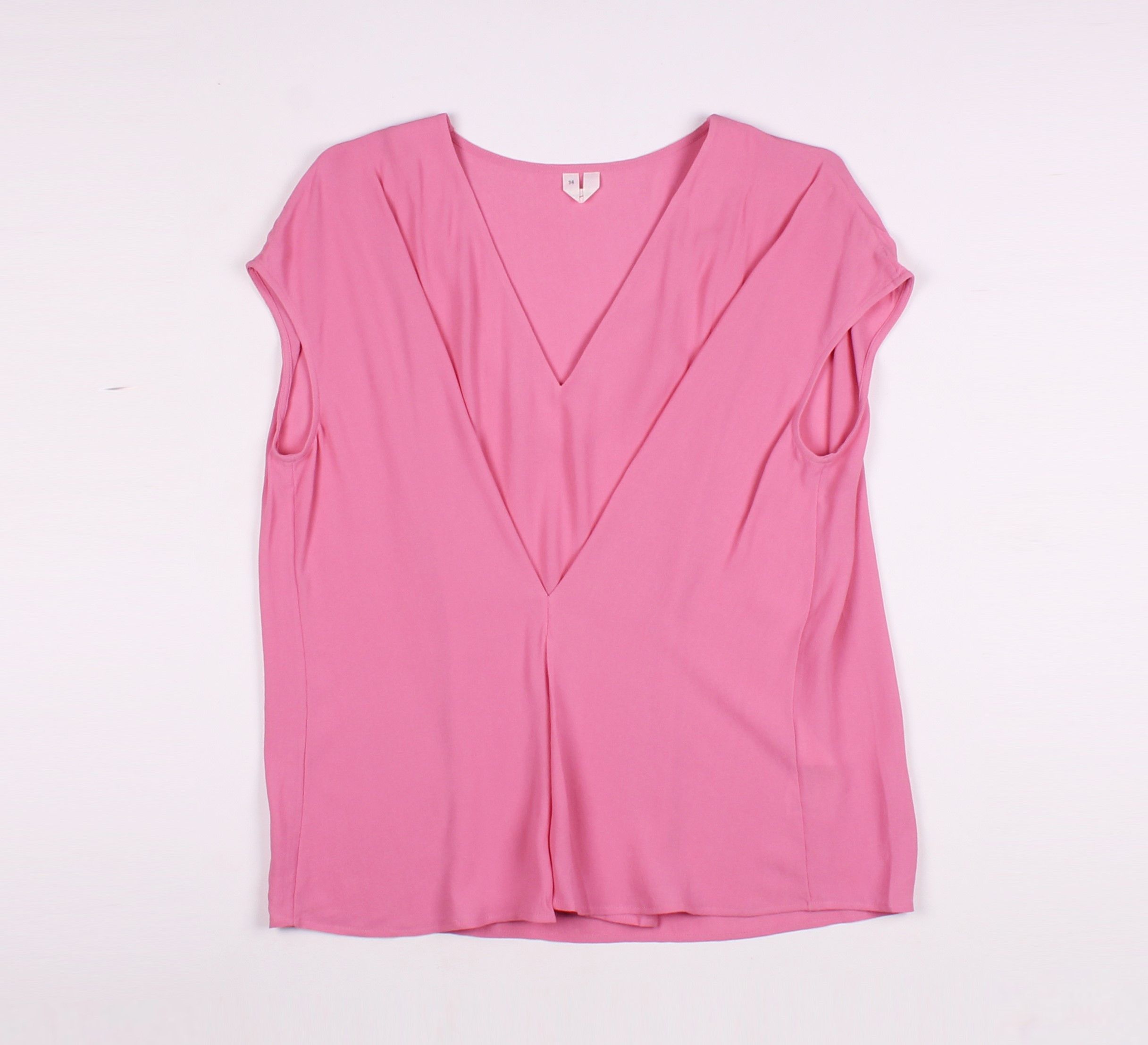 Arket Arket Baby Pink V-Neck Blouse Size S / US 4 / IT 40 - 3 Thumbnail