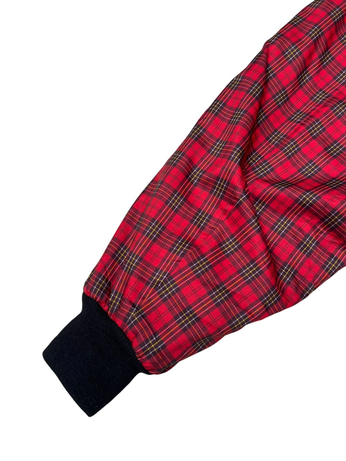Mila Schon Vintage 80s 90s Mila Schon Red Tartan Bomber Jacket Size US XL / EU 56 / 4 - 5 Thumbnail