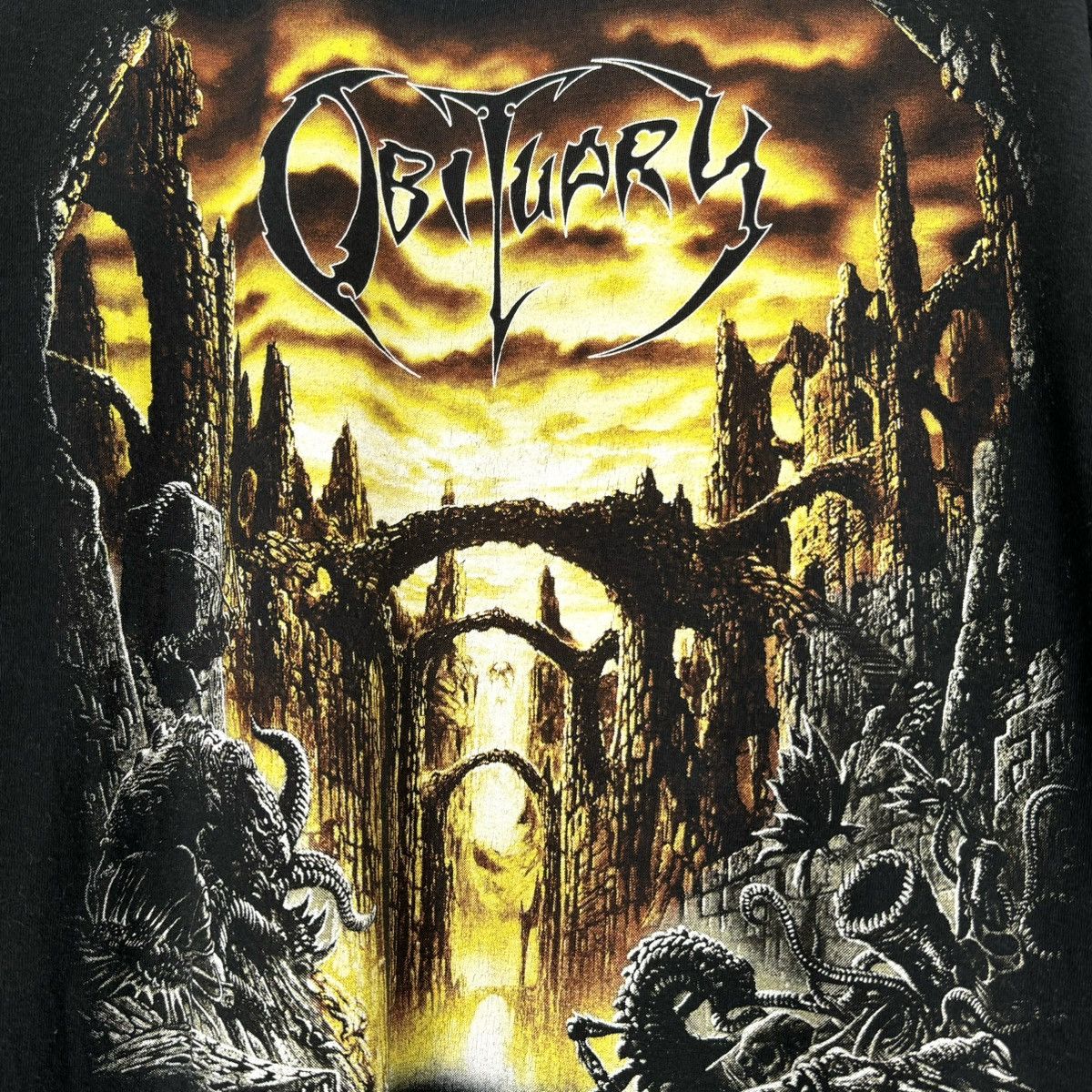 Band Tees Vintage 2001 Obituary Anthology Album Euro T Shirt Size US XL / EU 56 / 4 - 4 Thumbnail