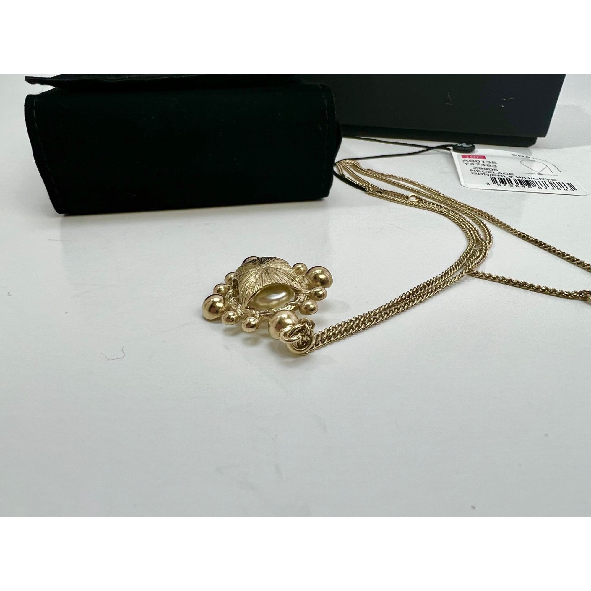 Chanel Chanel Crystal CC Necklace Gold Pearly Fashion Jewelry Size ONE SIZE - 8 Thumbnail