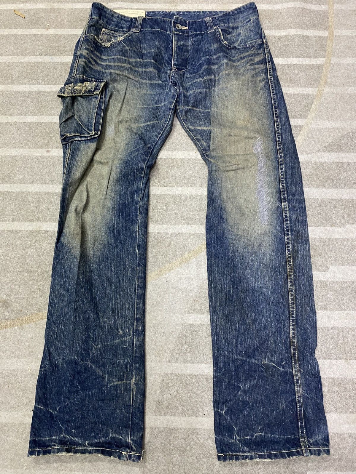 Rare Vintage John Bull Military Cut Single Side Pocket Denim