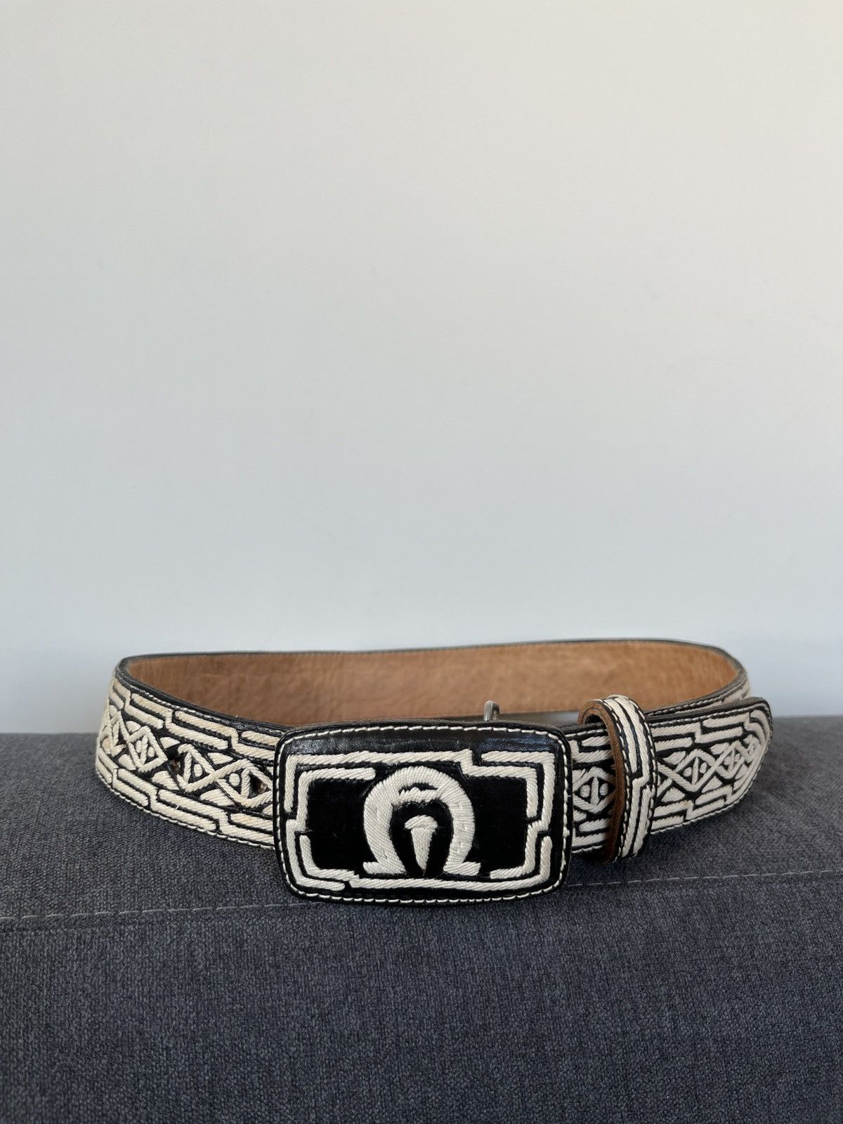 Cowboy Equipment Vintage Handcrafted Leather Belt Cowboy Western Biker Style Size ONE SIZE - 1 Thumbnail