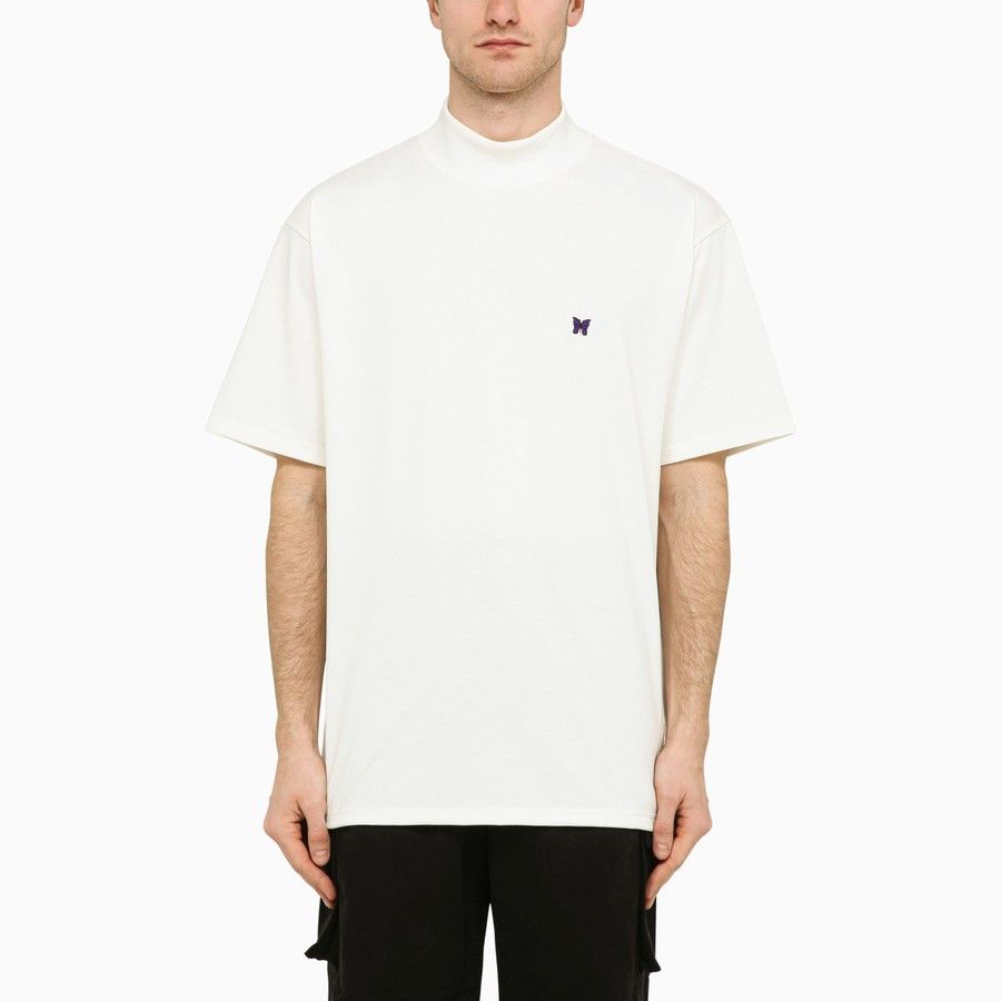image of Needles O1D2Blof0424 Collar T-Shirt In White, Men's (Size Medium)