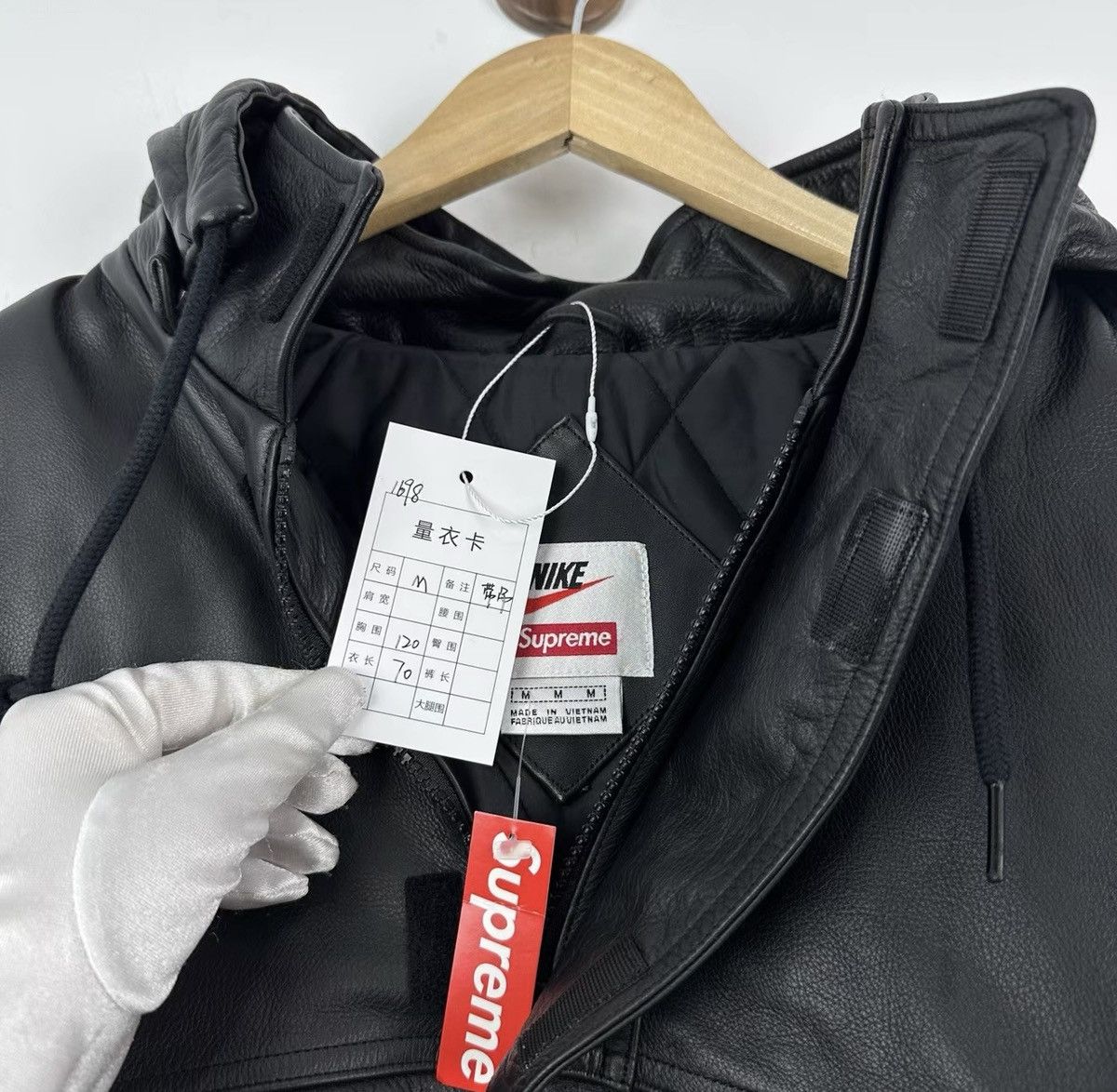Nike × Supreme Supreme nike leather anorak jacket black new Size US M / EU 48-50 / 2 - 3 Thumbnail