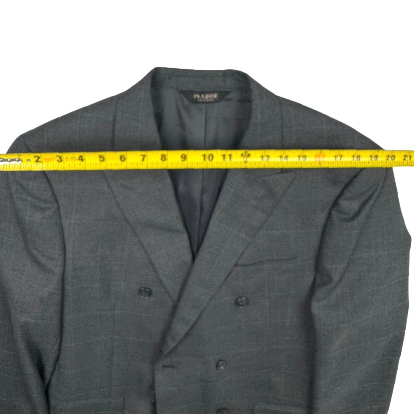 Jos. A. Bank VINTAGE Jos. A. Bank Wool Double-Breasted Jacket Blazer Gray 41R Mens Regular Blazer Jacket Wool Gray 41R Mens Size 42R - 6 Thumbnail
