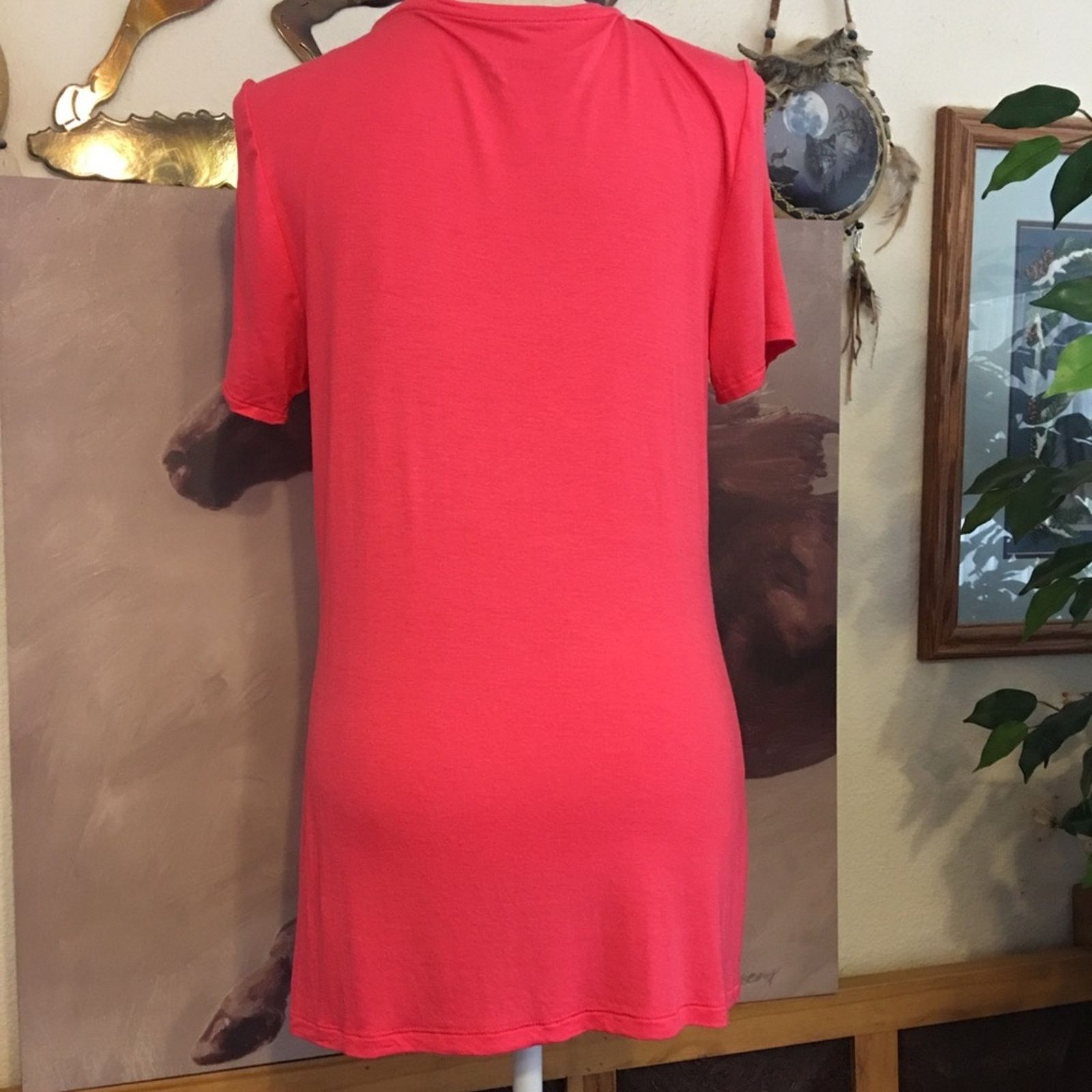 Apt. 9 APT 9 bubble gum pink v neck tee shirt sleeve M Size M / US 6-8 / IT 42-44 - 5 Thumbnail