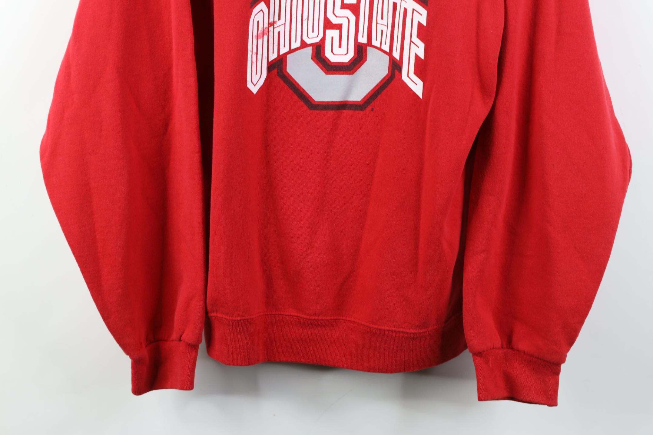 Vintage Vintage 90s Ohio State University Crewneck Sweatshirt Red Size M / US 6-8 / IT 42-44 - 3 Thumbnail