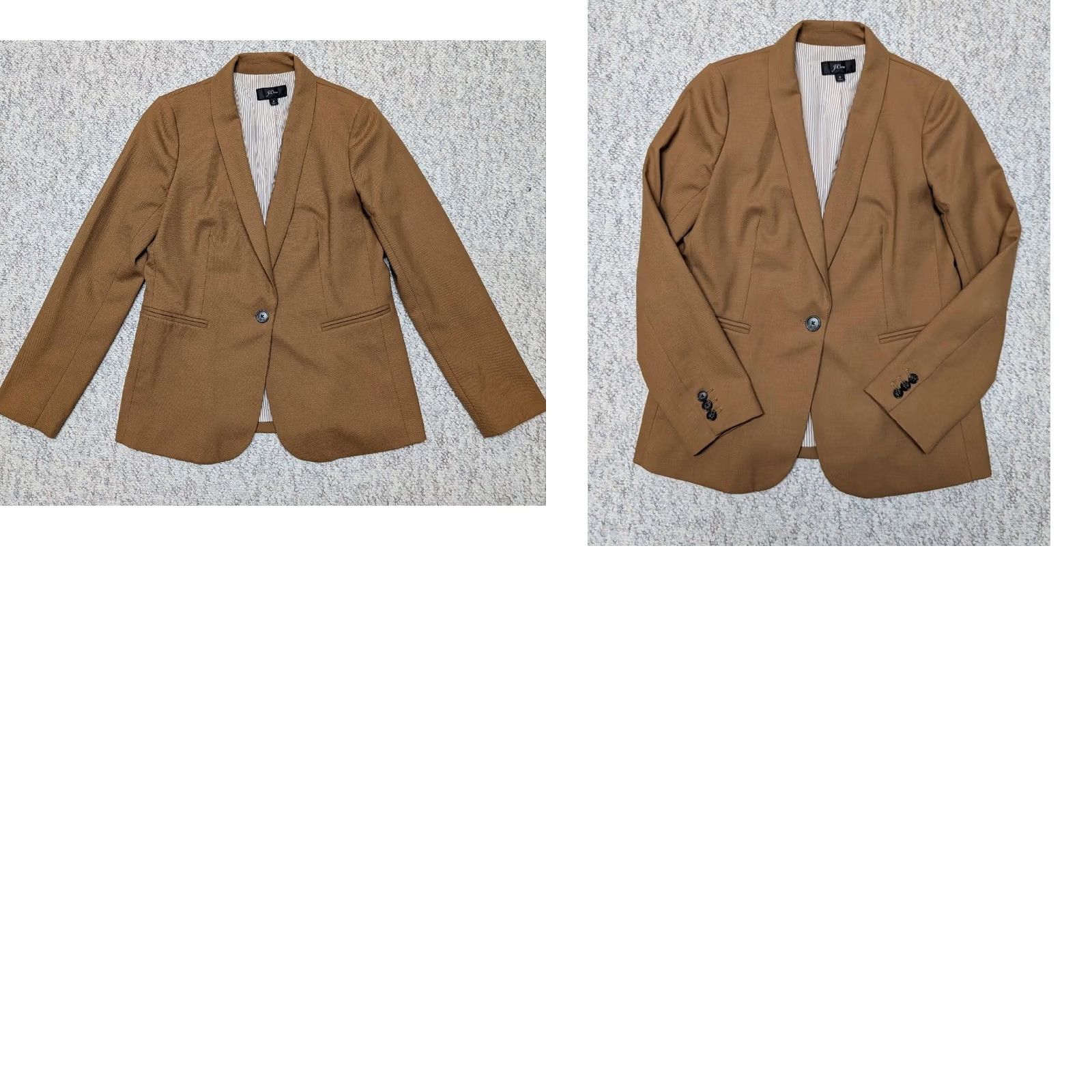 J.Crew J.Crew Blazer Wool ParKe Flannel Camel 6 Womens Jacket Coat Brown Shawl Lapel Size M / US 6-8 / IT 42-44 - 8 Thumbnail