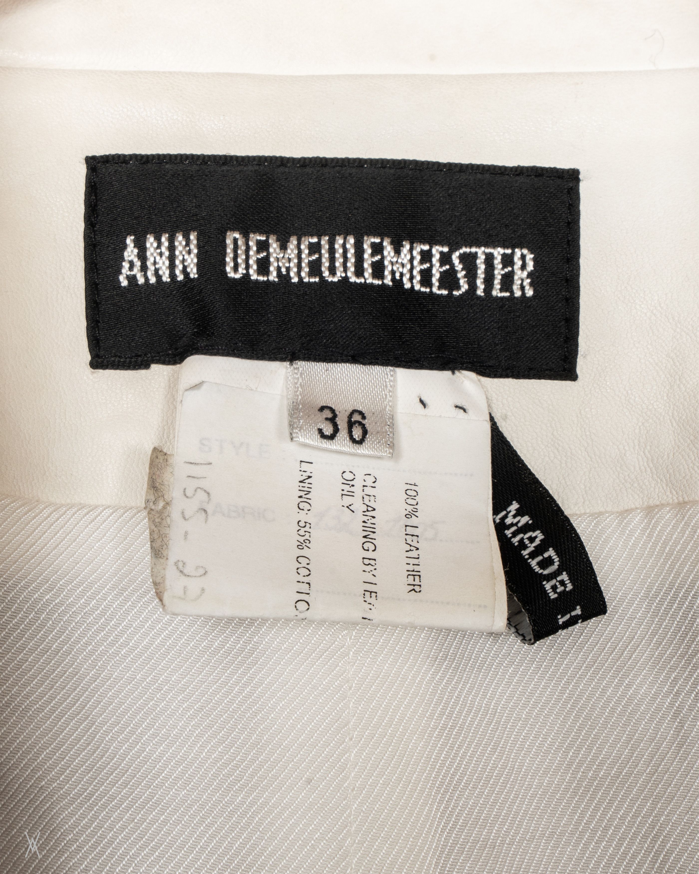 Ann Demeulemeester cropped leather jacket