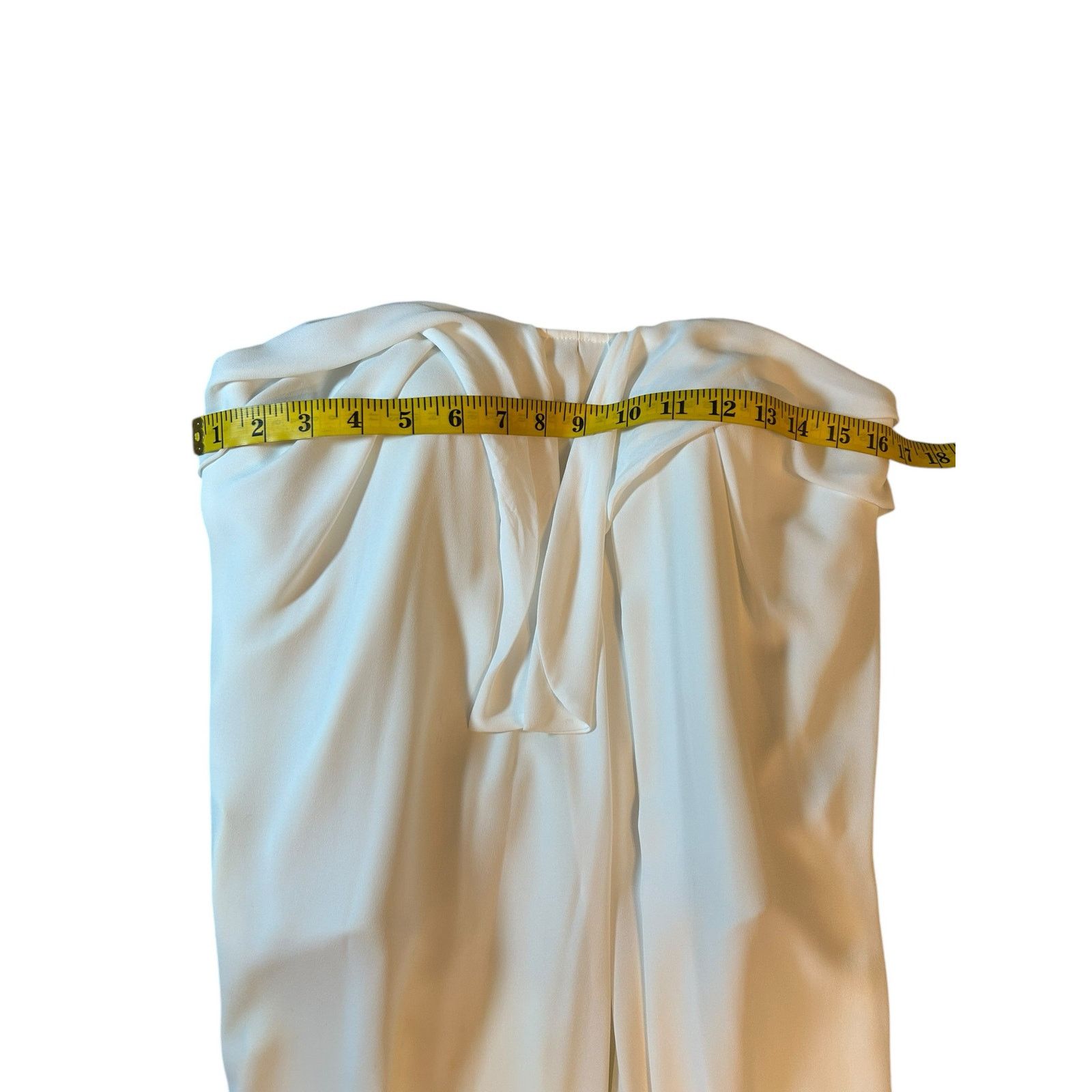 Halston Heritage Halston Heritage Strapless Tie Front Gown in Chalk - Size 4 Size S / US 4 / IT 40 - 5 Thumbnail