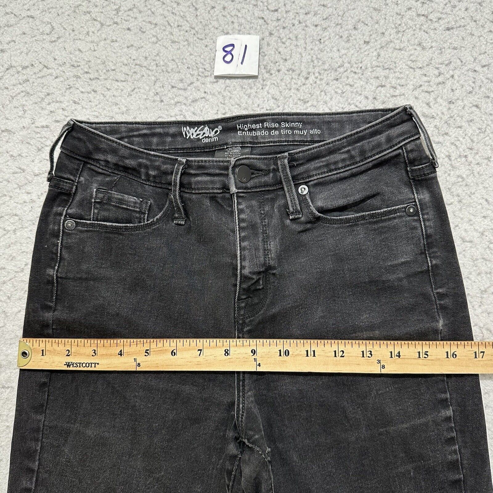 Mossimo Mossimo 6 (28x27) Regular Highest Rise Skinny Jeans Stretch Size 28" / US 6 / IT 42 - 11 Thumbnail